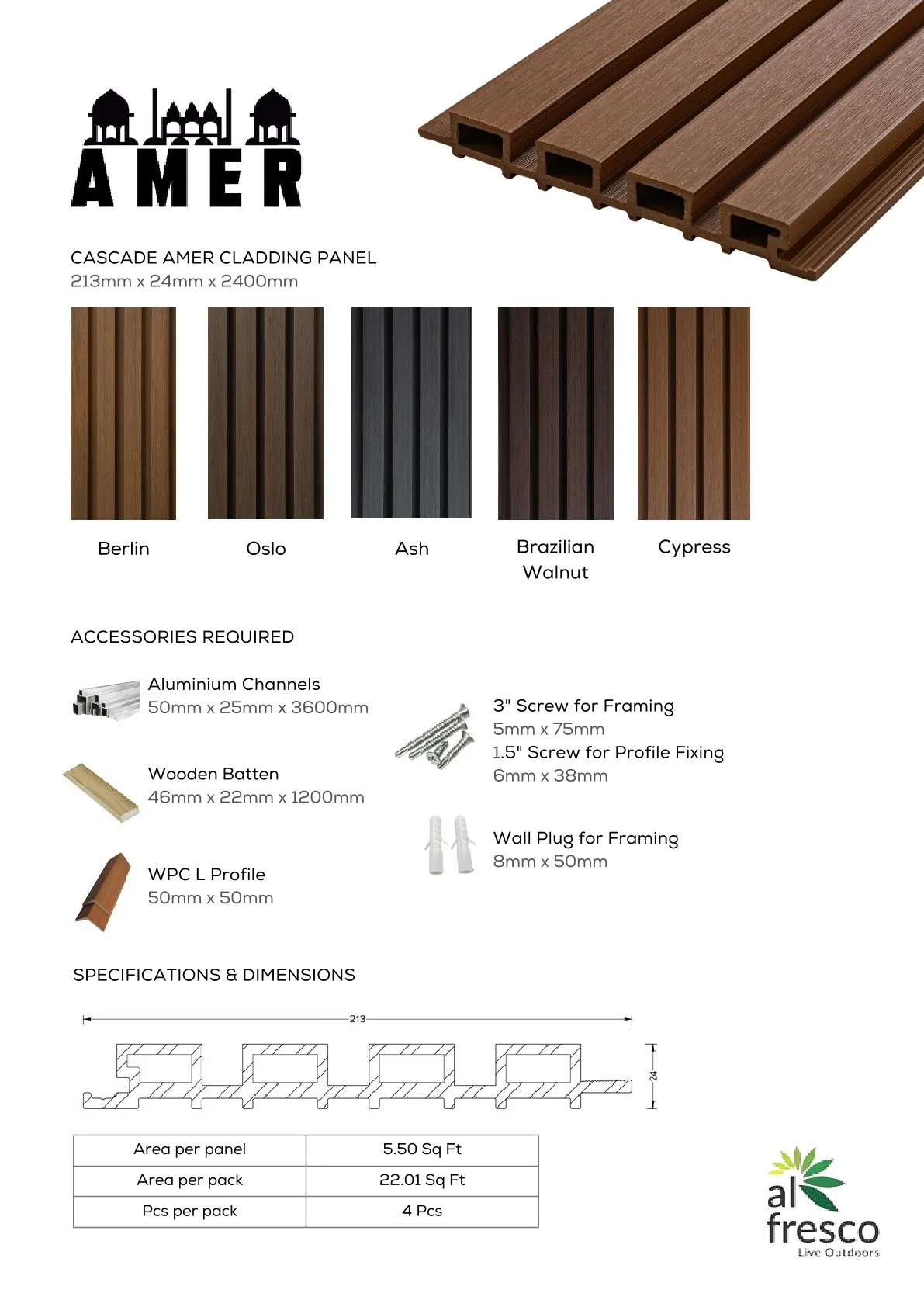 CASCADE AMER Wonderwood Wall Cladding – Stylish & Durable Panels