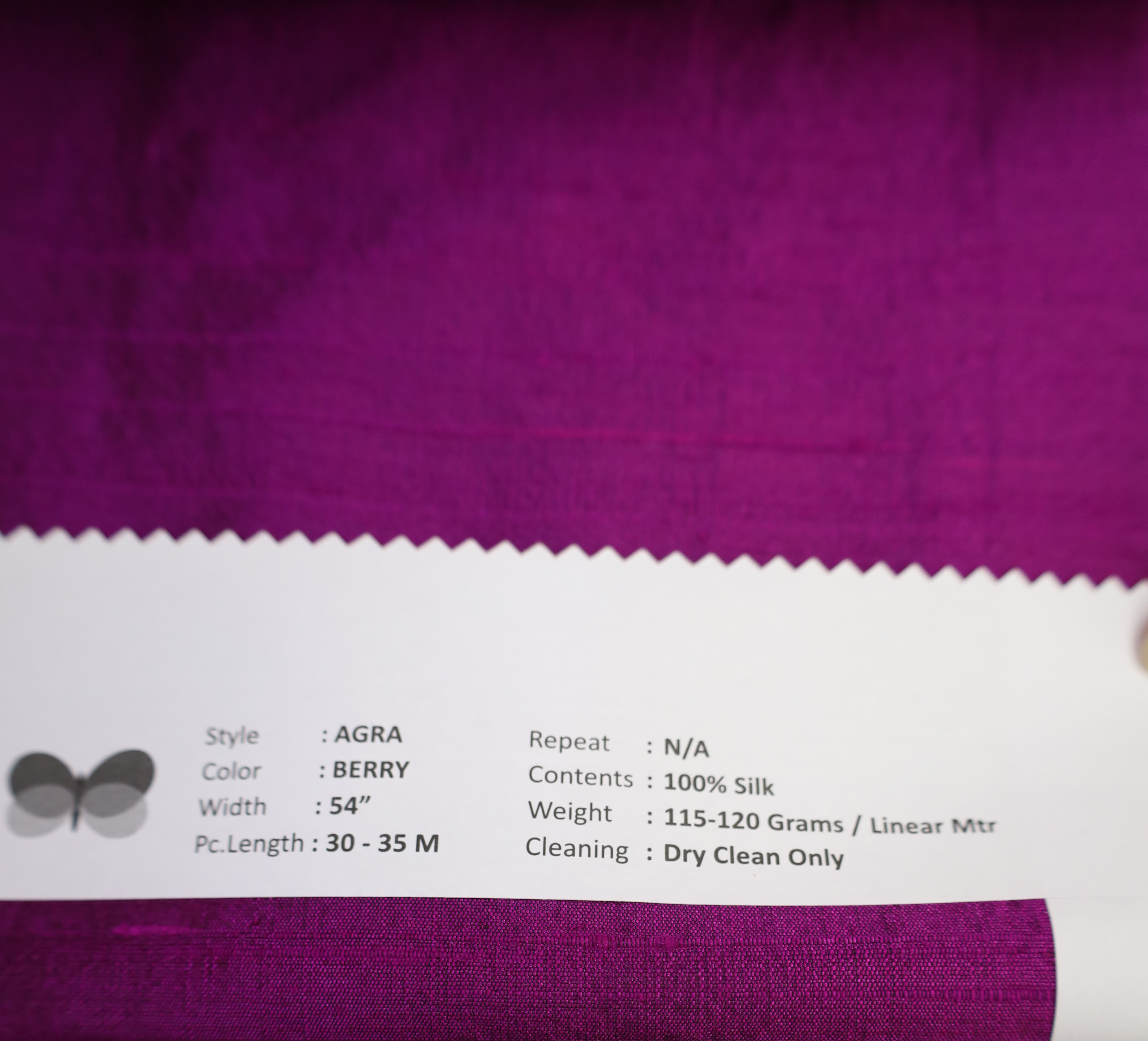 Agra Berry || Silk Fabric