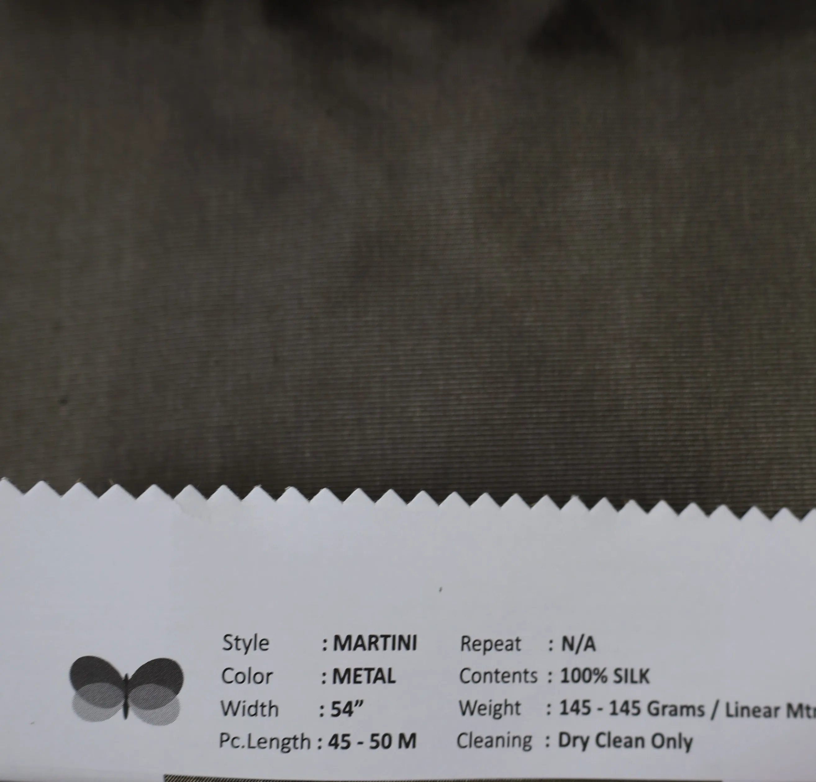 Martine Metal || Silk Fabric