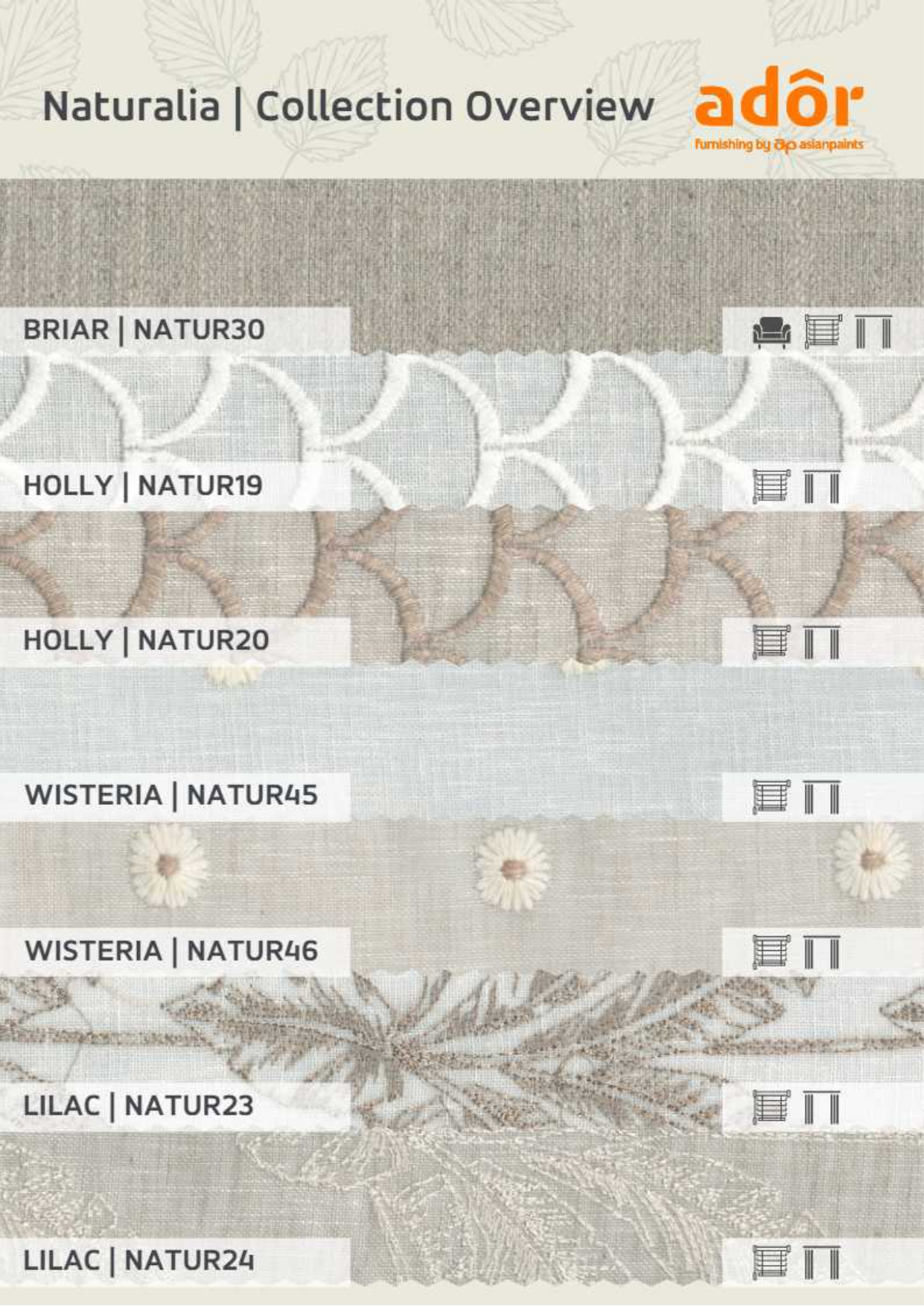 Naturalia - AP : Adore Embroidery Fabric