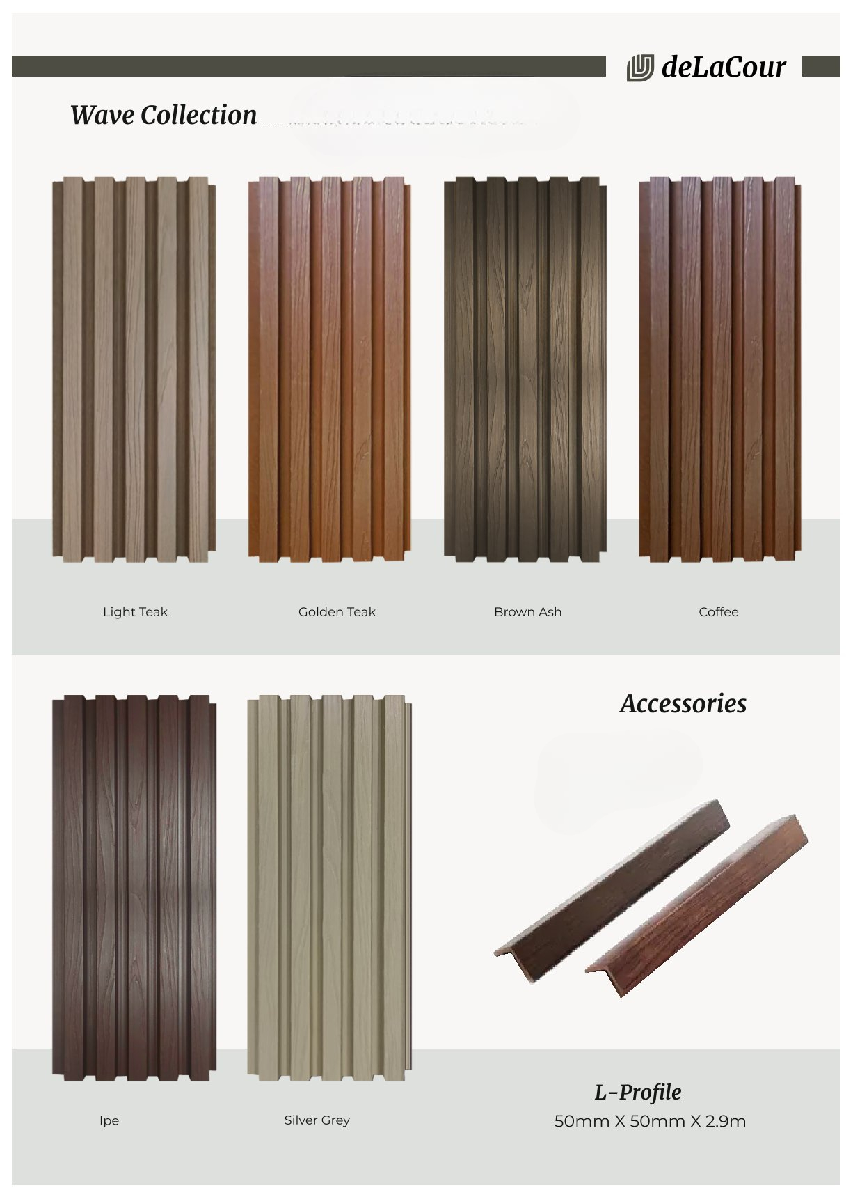 WPC Wall Cladding Panels – 219mm x 26mm x 2900mm