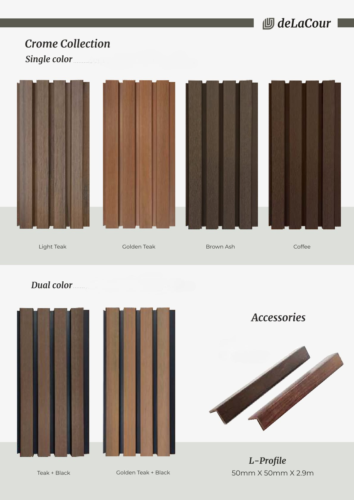 WPC Wall Cladding Panels – 219mm x 26mm x 2900mm
