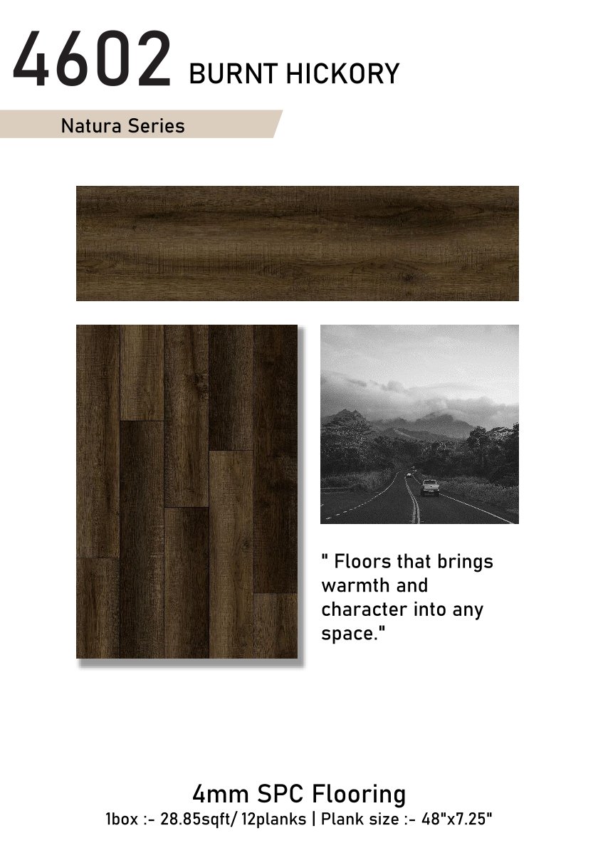 4602  BURNT HICKORY Galgoo Natura 4mm Laminate Flooring