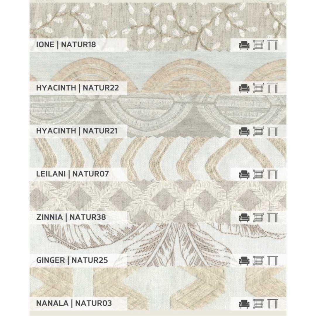 Naturalia Embroidery Fabric - Luxurious Upholstery Material