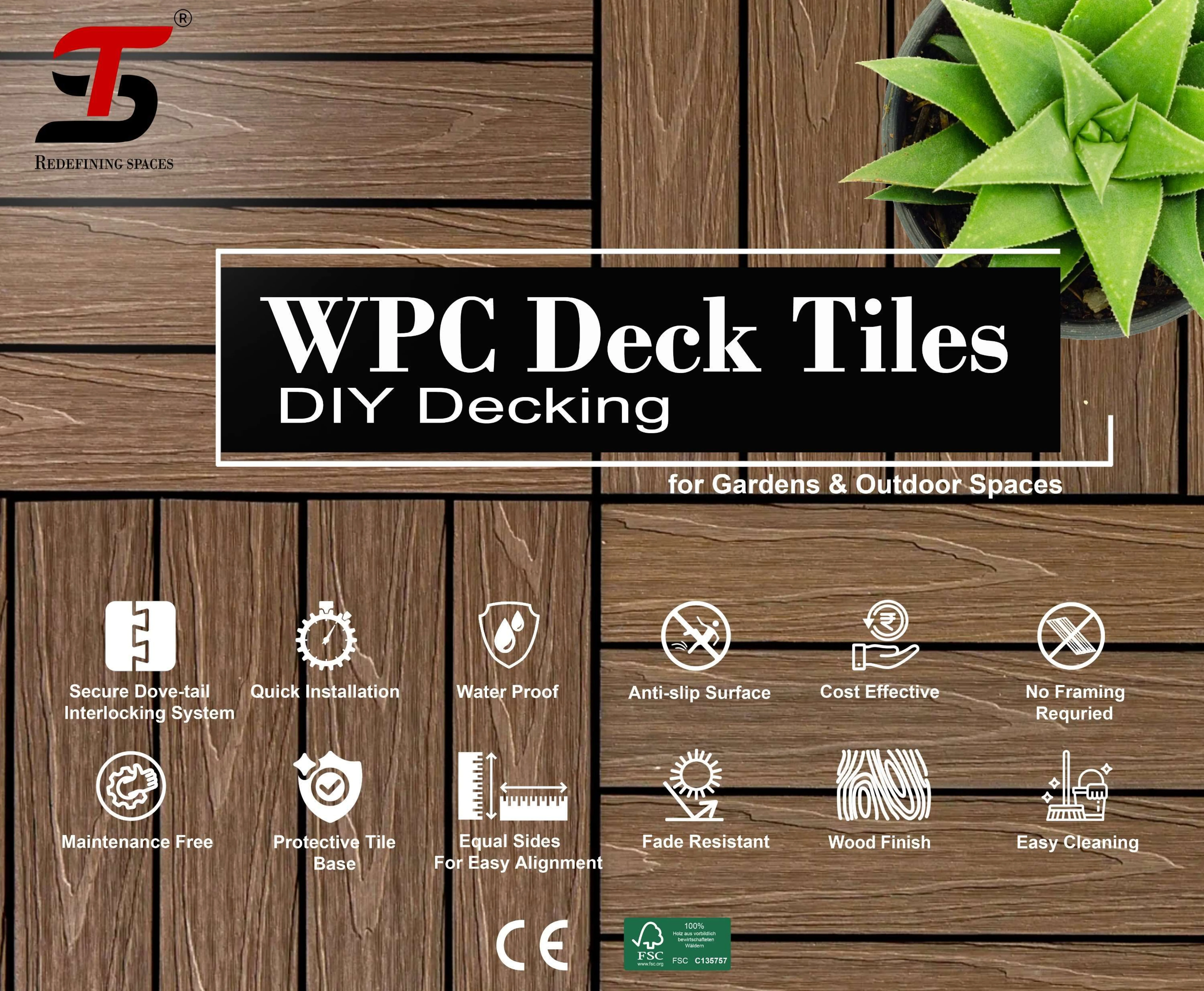 ST HOMECRAFT WPC Deck Tiles – DIY Classic