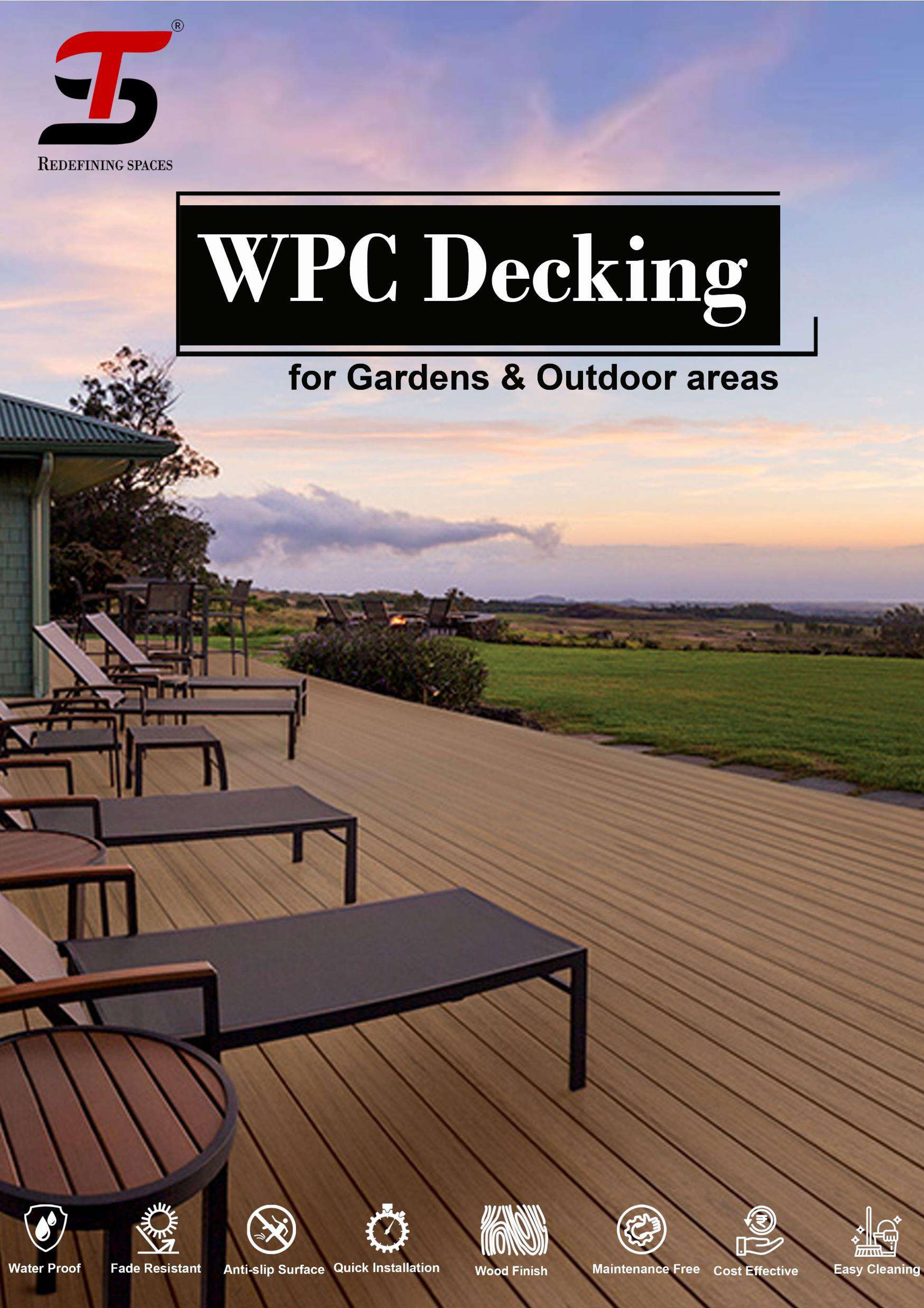 Durable ST HOMECRAFT WPC Decking for Outdoor Spaces
