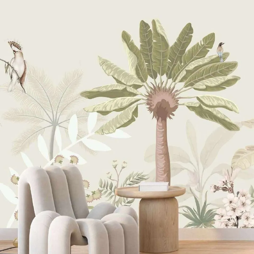 Verdant Paradise Tropical Wallpaper - Customized Home Decor