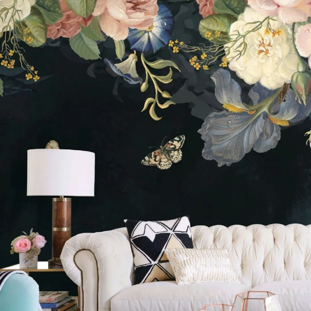 Moonlit Peonies Tropical Wallpaper Collection - Customized Designs