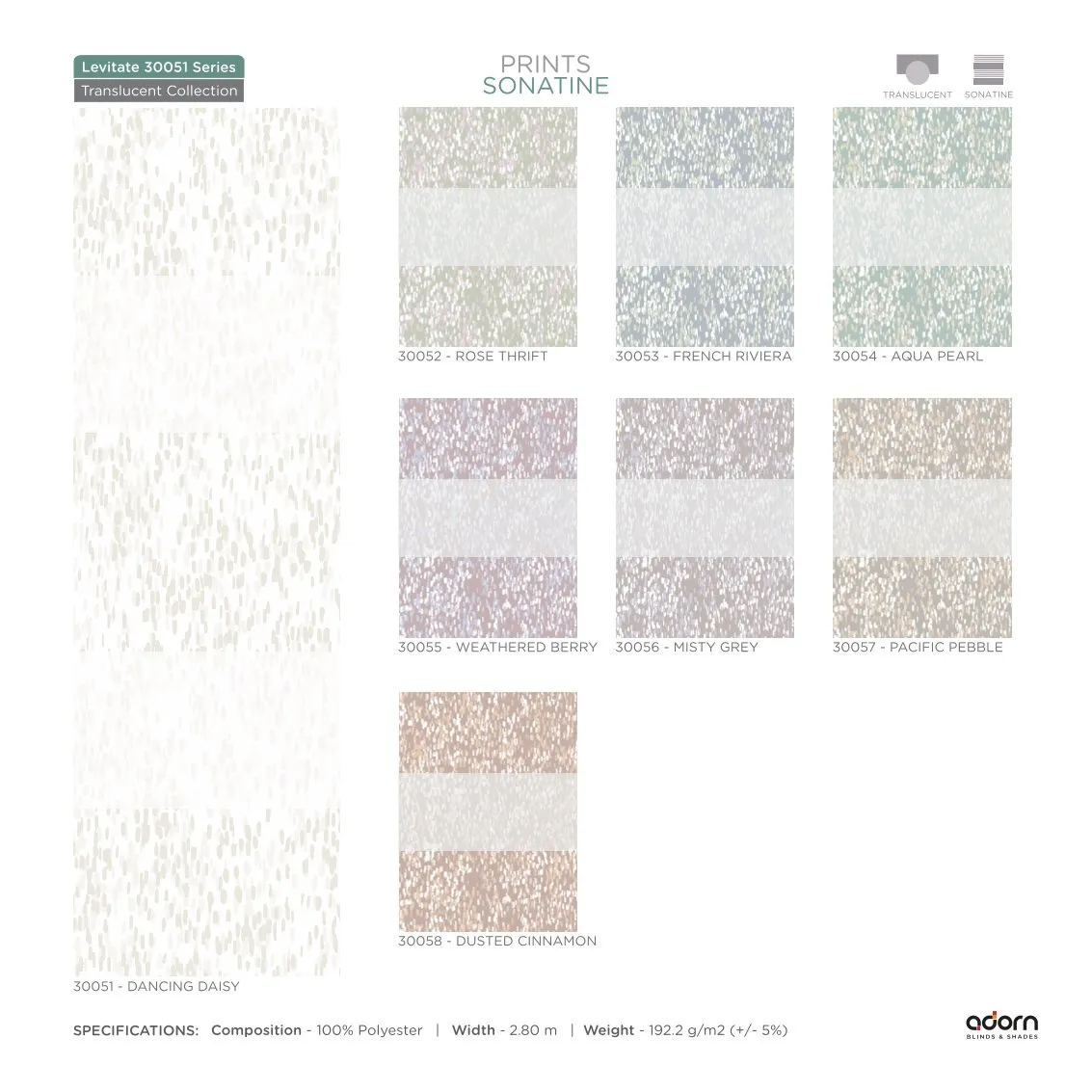 AD Vision Collection Vol-3 Prints Sonatine Fabric -30051-DANCING DAISY