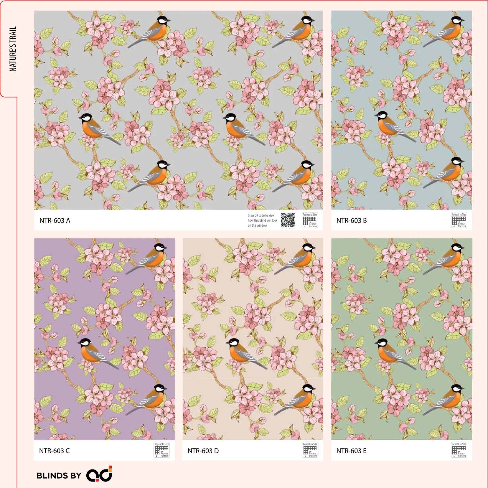 AD Printed Roller Blind – Stylish & Functional NTR-603A