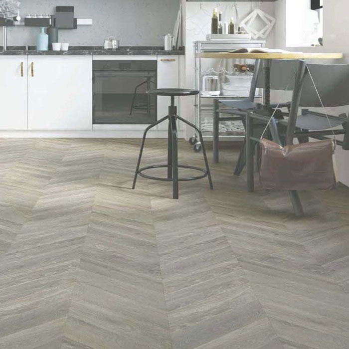 Defloors Chevron Parquet Grey Oak #384