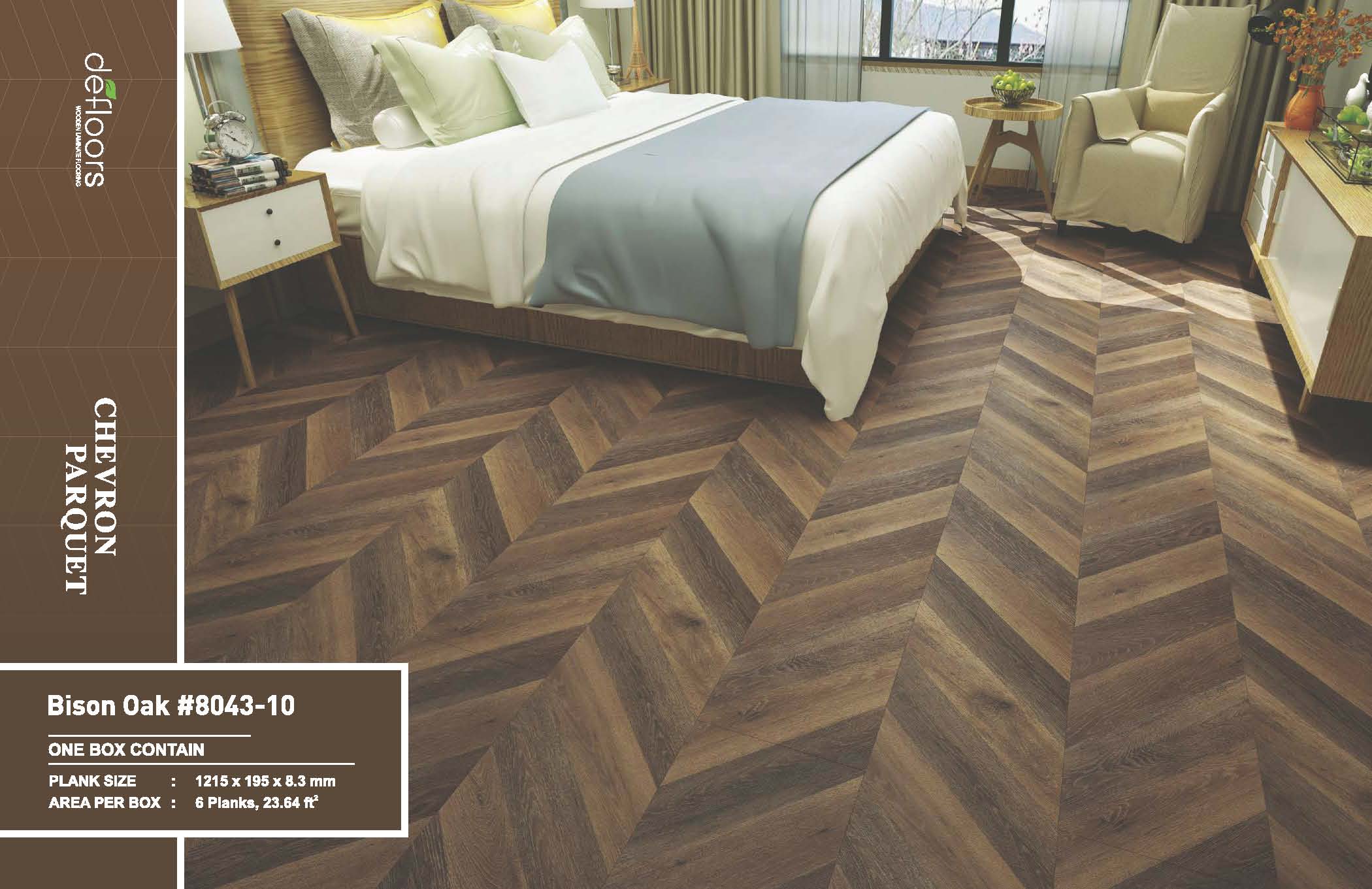 Defloors Chevron Parquet BisonOak #8043-10