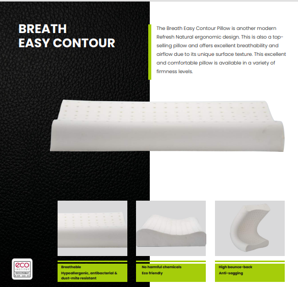 Refresh Natural -Breath Easy Contour Pillow