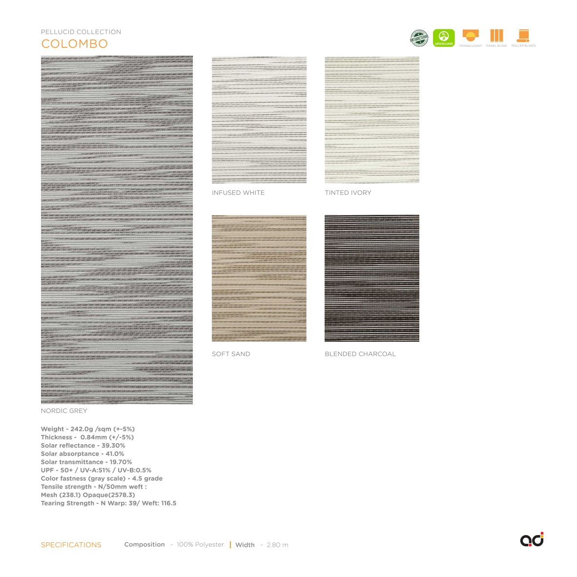 AD Roller Colombo Blind Collection