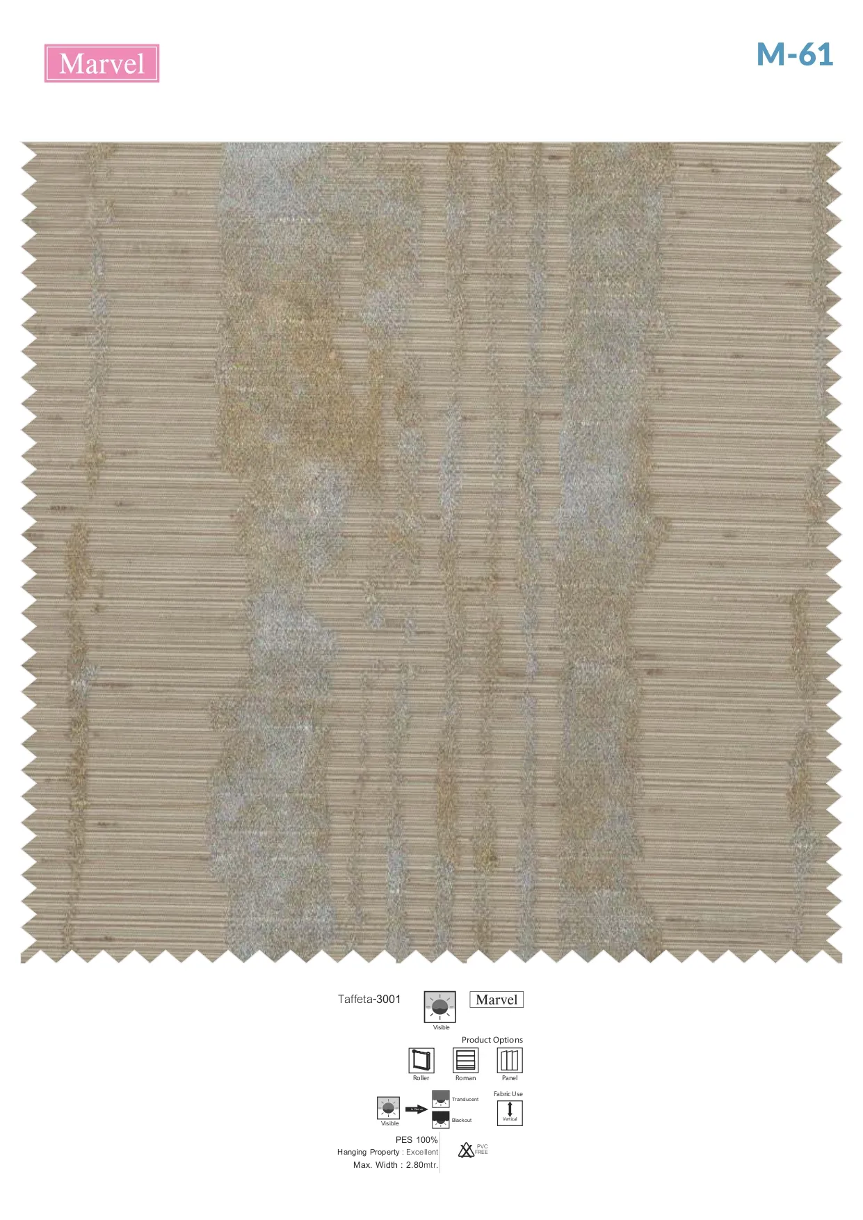 Marvel Roller Blind Taffeta Collection