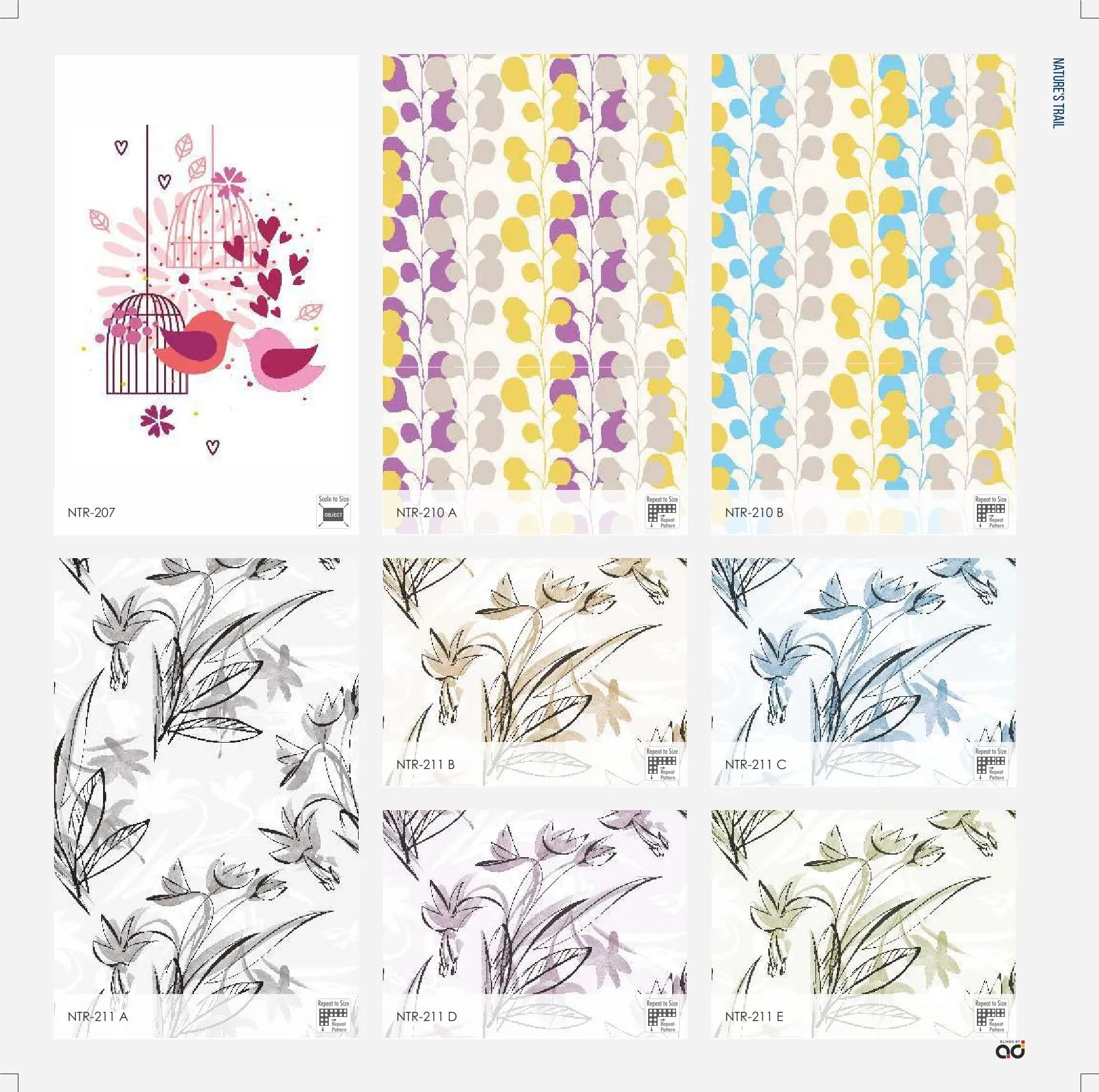 AD Roller Blinds – Nature's Trail Printed Design NTR-207