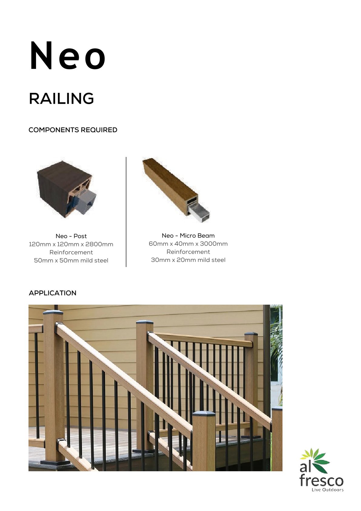 Wonderwood Neo RAILING– Stylish & Durable Outdoor Shade