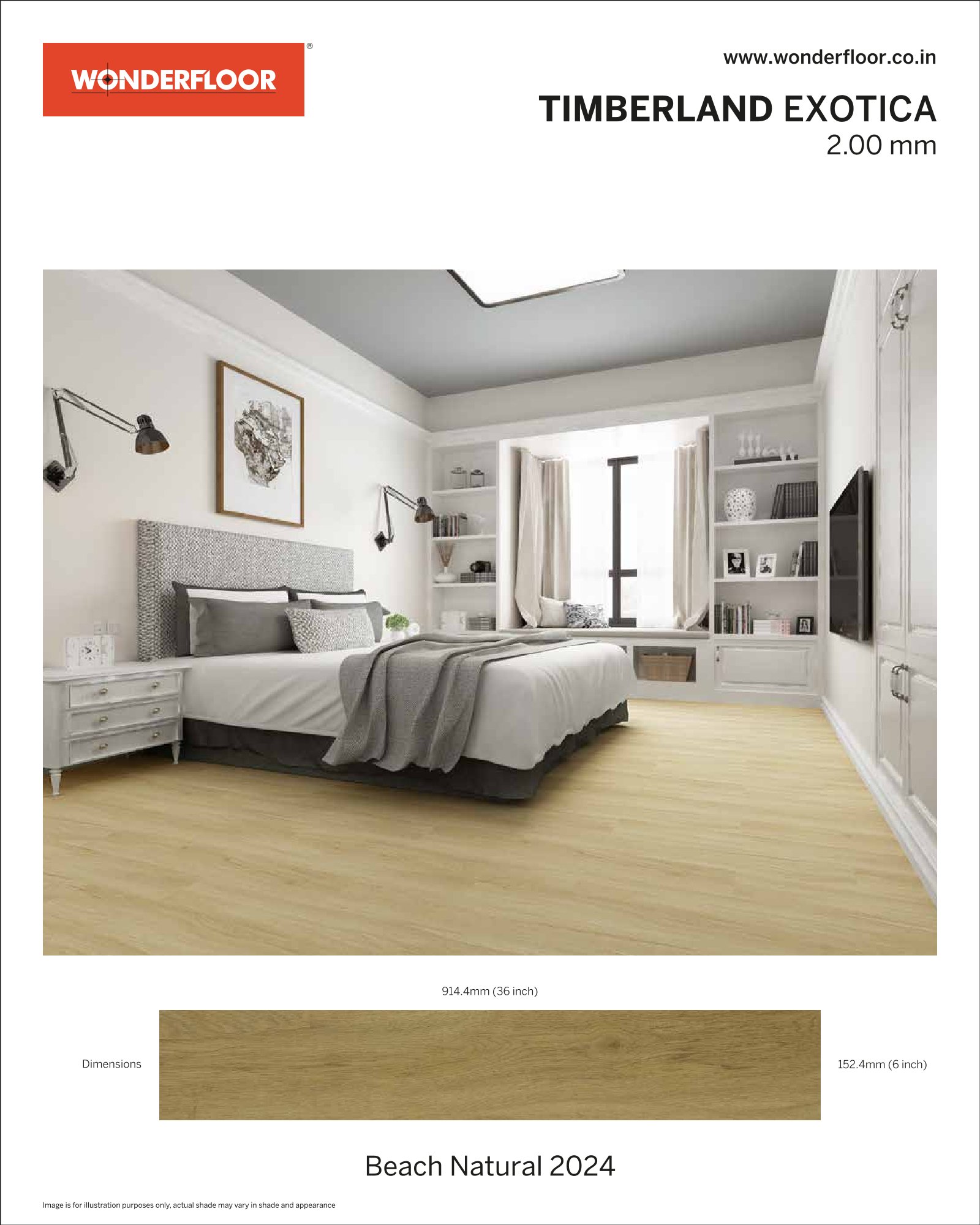 Beach Natural 2024 -Wonderfloor Room View Exotica 2.00mm Vinyl Flooring