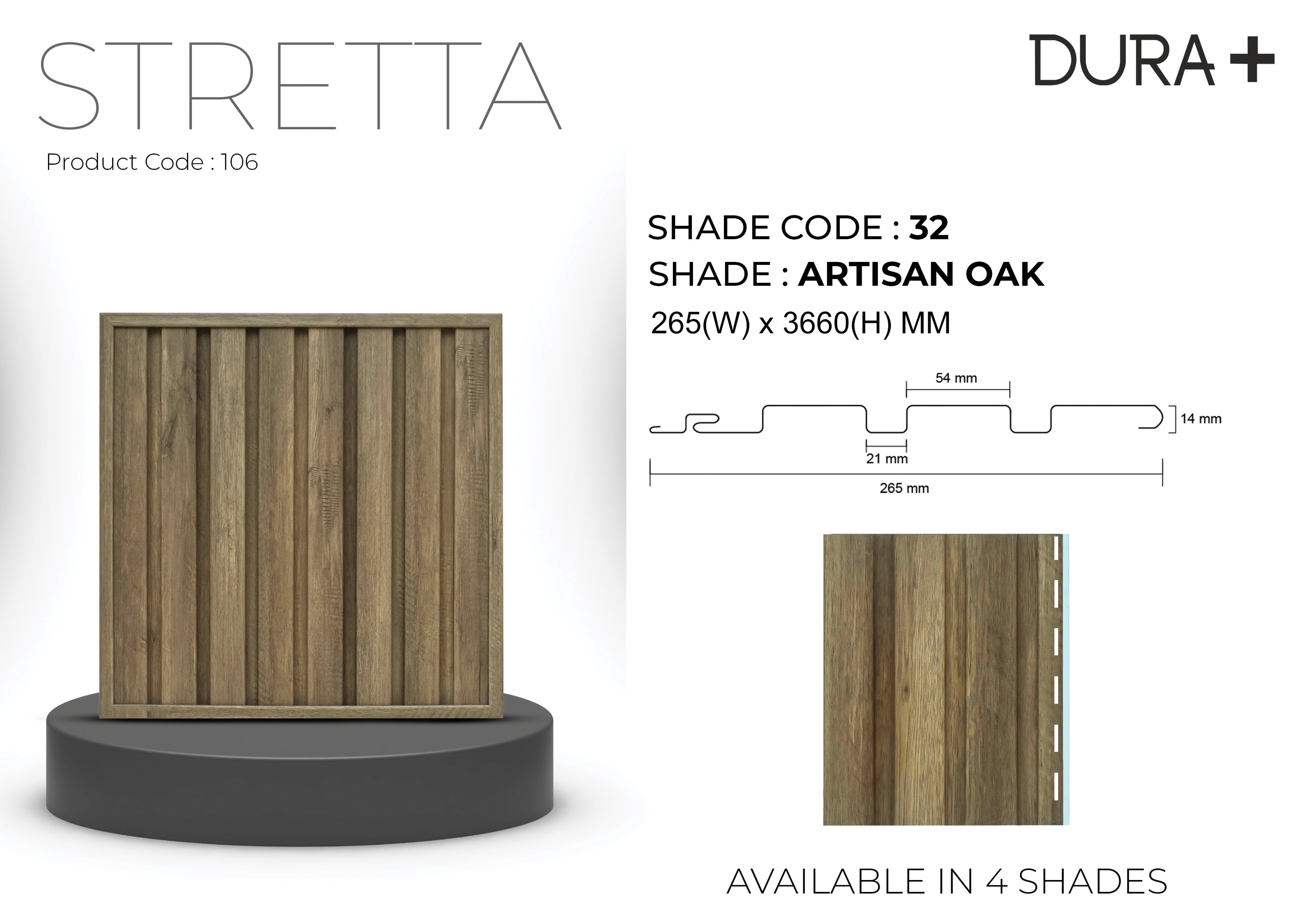 Pare Dura STRETTA Ceiling Panel - Artisan Oak (32)