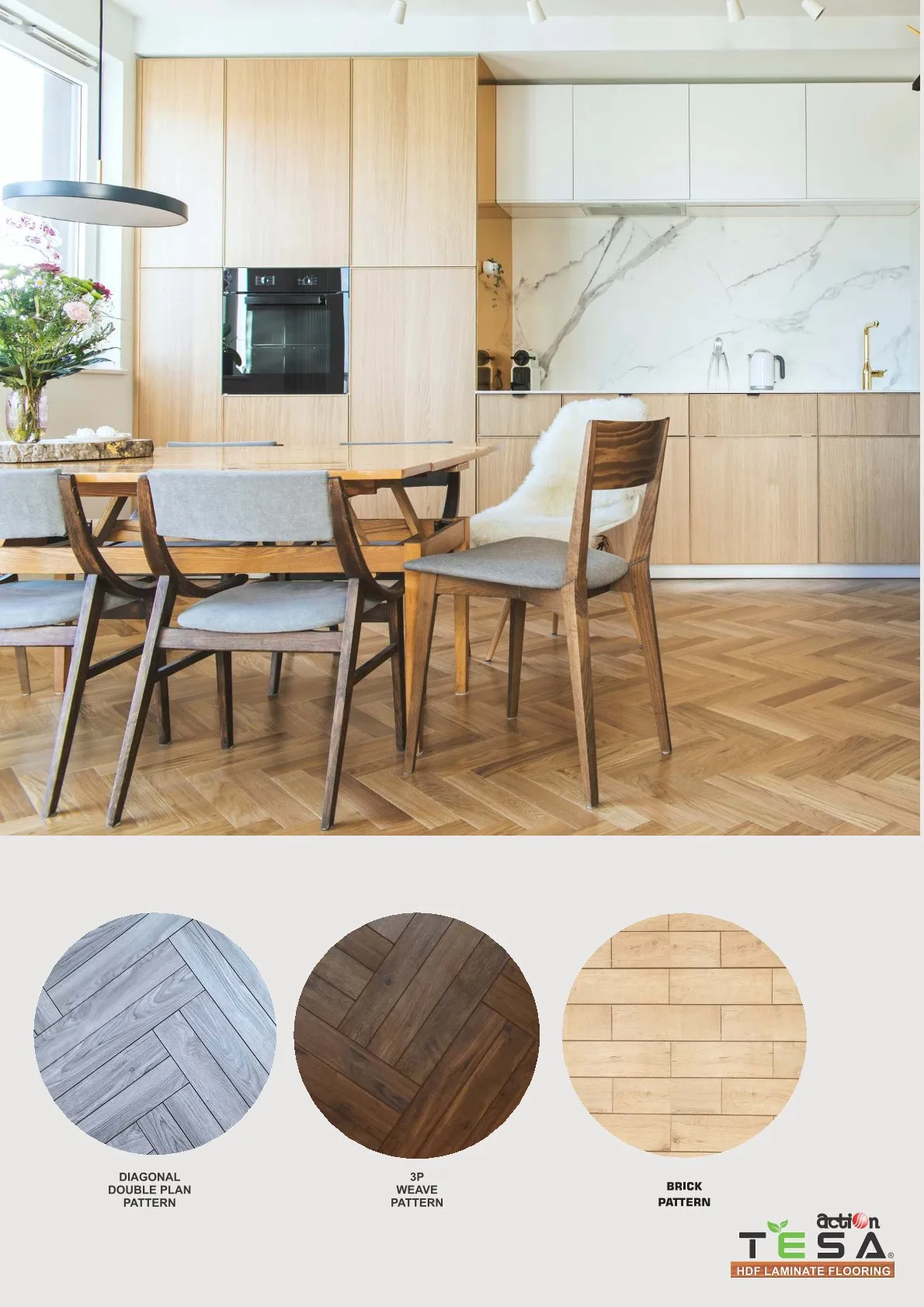 Action Tesa Weave Pattern  Laminate Flooring -