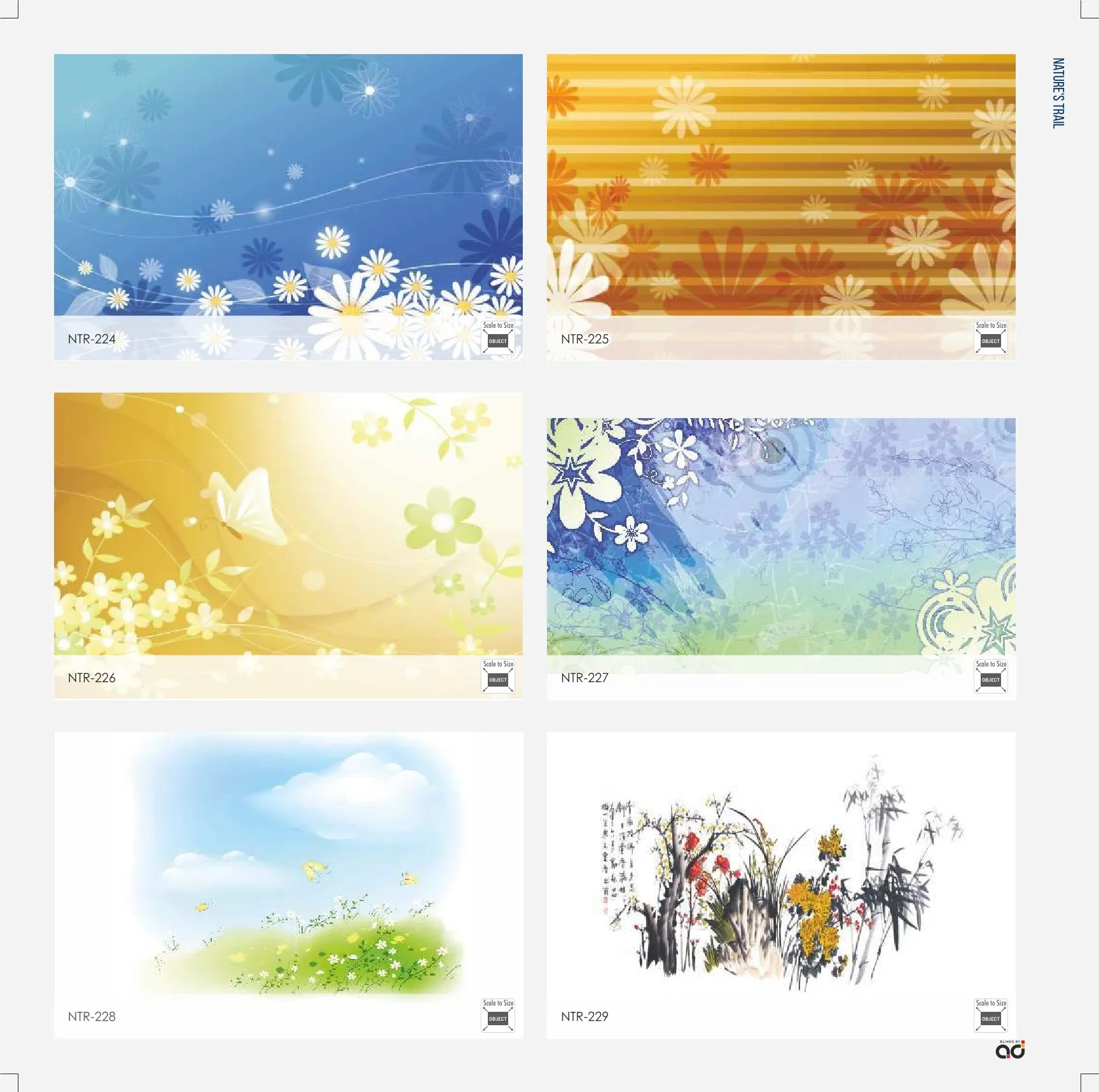 AD Roller Blinds – Nature's Trail Printed Design NTR-224 A