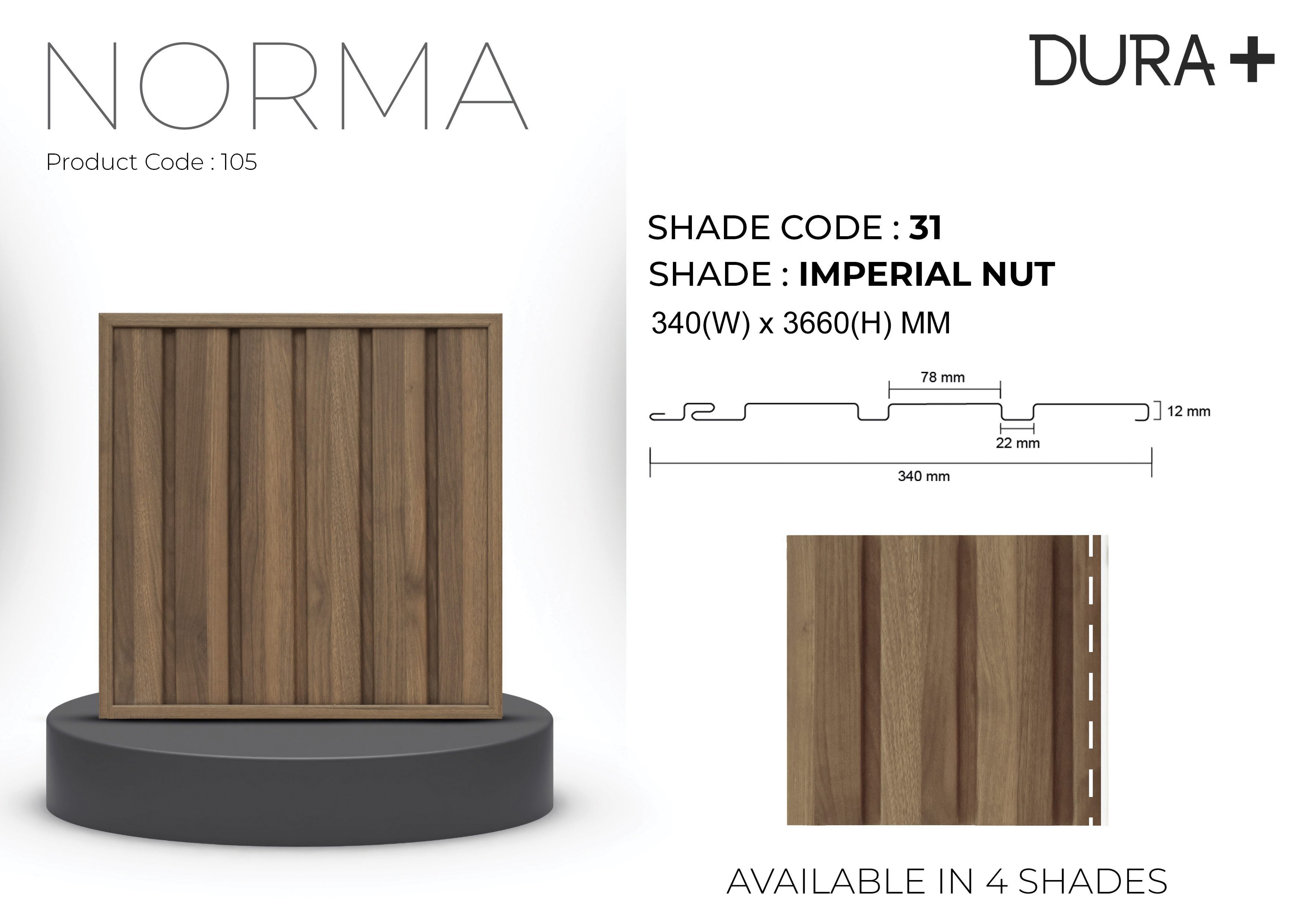 Pare Dura Norma Ceiling Panel – Durable & Stylish Imperial Nut