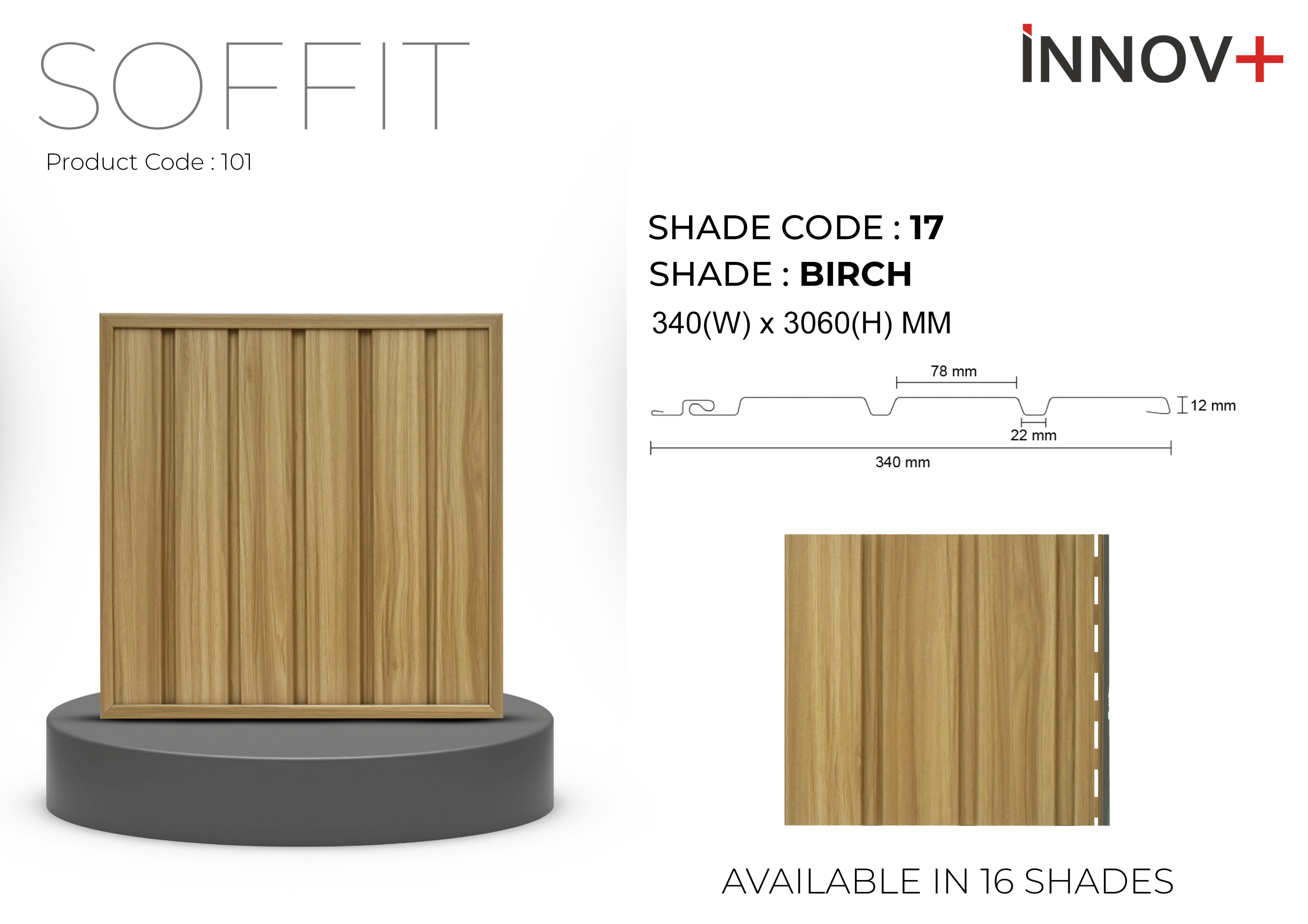 Pare Innov+ Soffit Ceiling Panel – Birch Shade 17