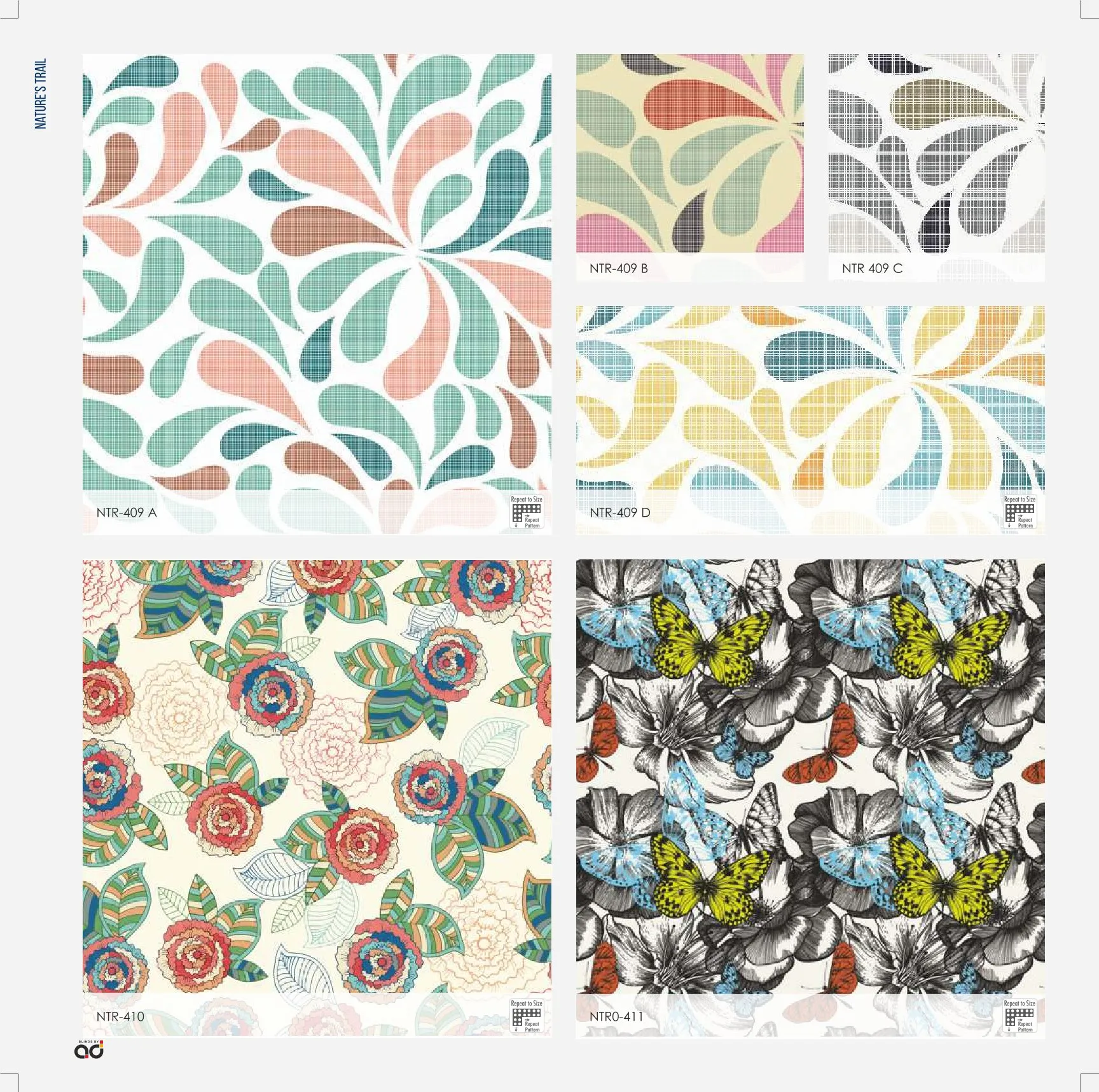 AD Roller Blinds – Nature's Trail Printed Design NTR-409 A