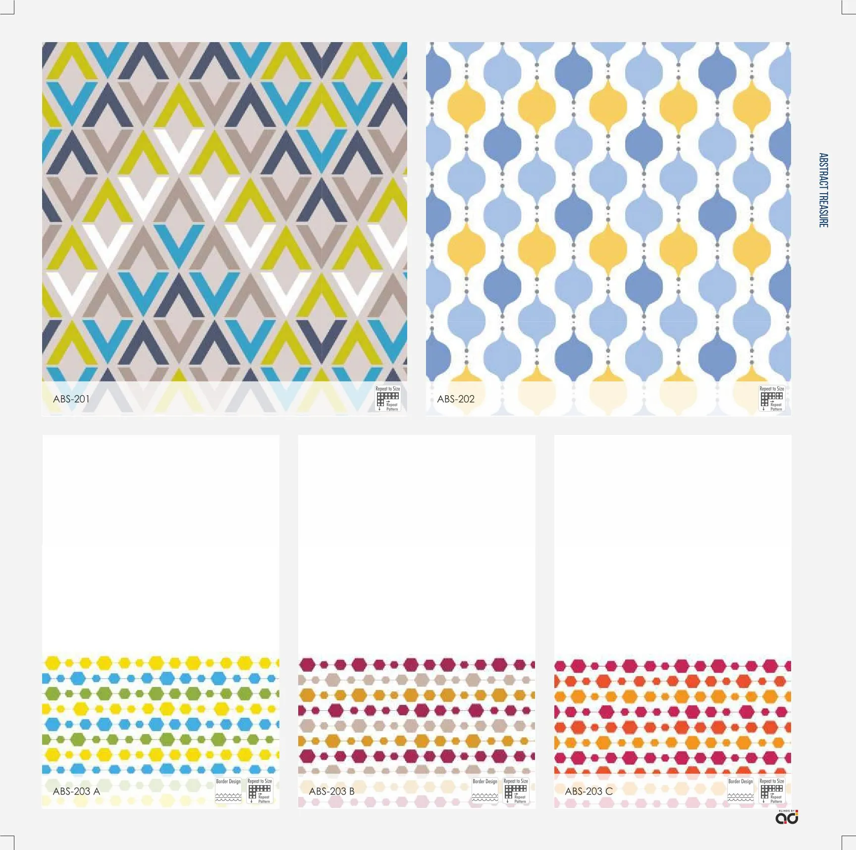 AD Roller Blinds – Abstract Treasure Print ABS-201