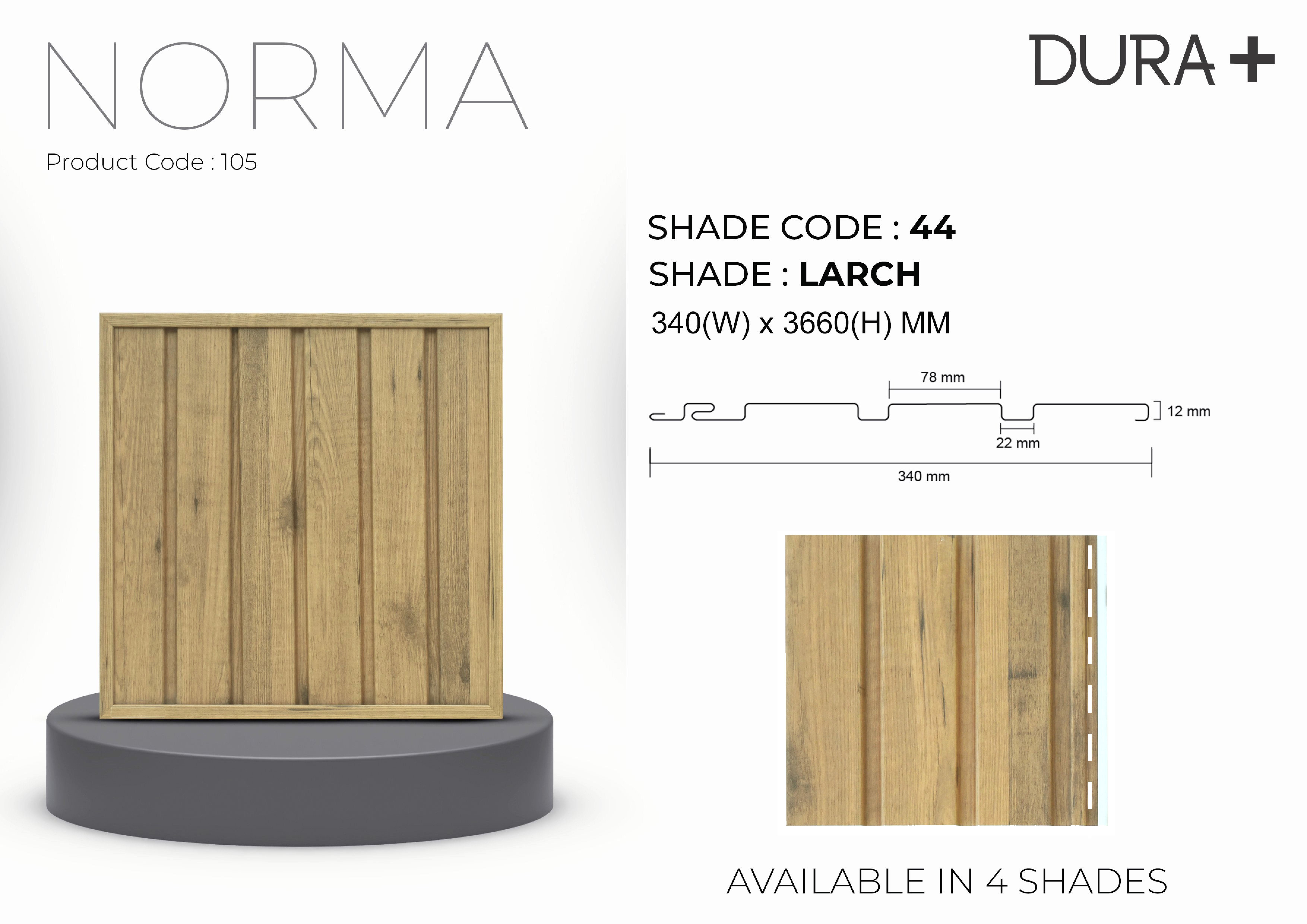 Pare Dura Norma Ceiling Panel – Durable & Stylish Larch SHADE:44
