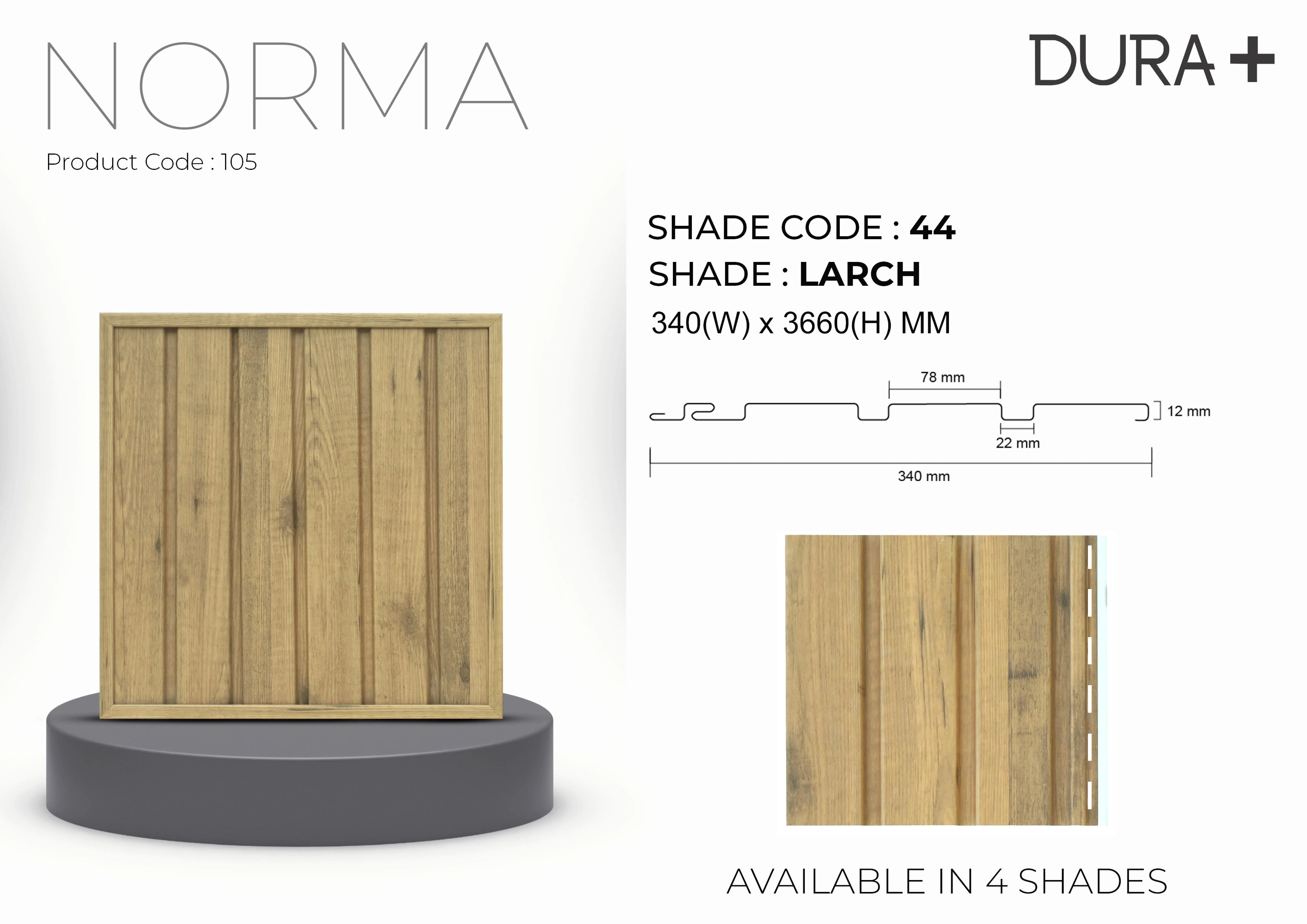 Pare Dura Norma Ceiling Panel – Durable & Stylish Larch SHADE:44