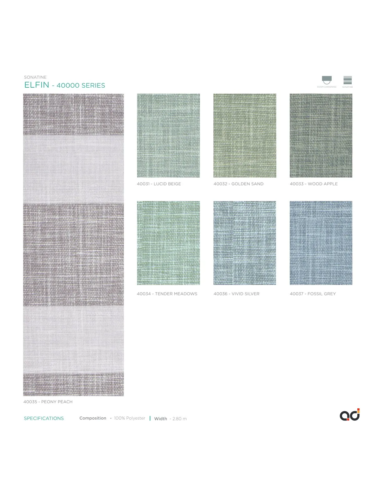 AD Vision Sonatine   ELFIN - 40000 SERIES Curtains Vol-1