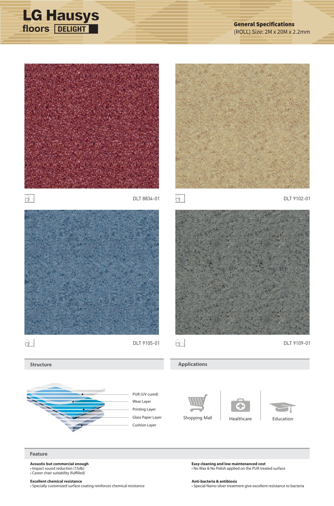 DLT8834-01-LG Hospital Supreme Floors 1.8mm – Durable & Safe