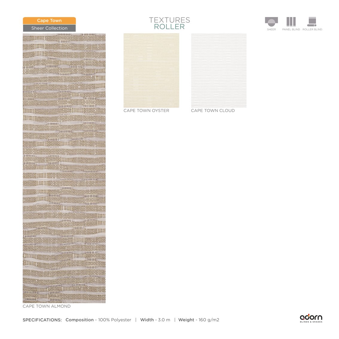 AD Cortina Collection Vol-3 Textures Roller Blinds