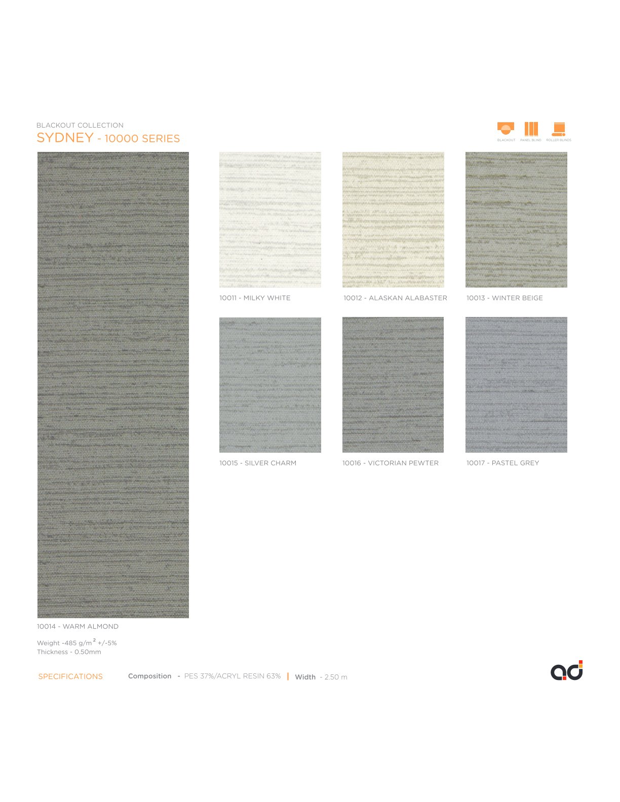 AD Cortina Collection Vol-2 Blackout Curtains SYDENY 10000 series
