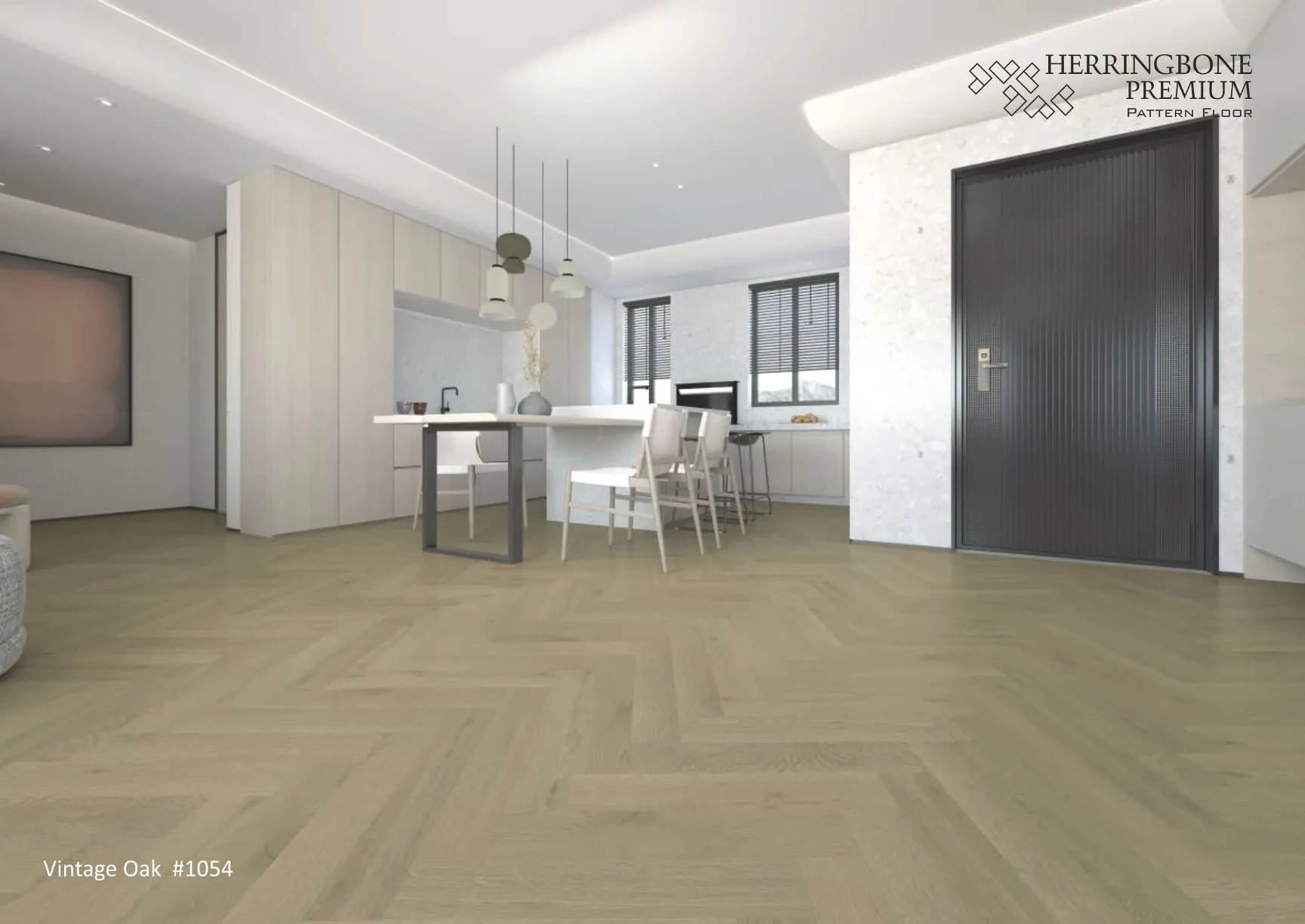 vintage Oak #1054 Herringbone Flooring | 12mm Premium