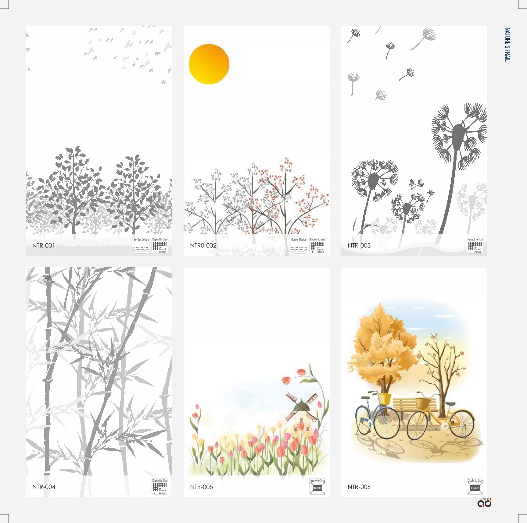 AD Roller Blinds – Nature's Trail Printed Design NTR-001