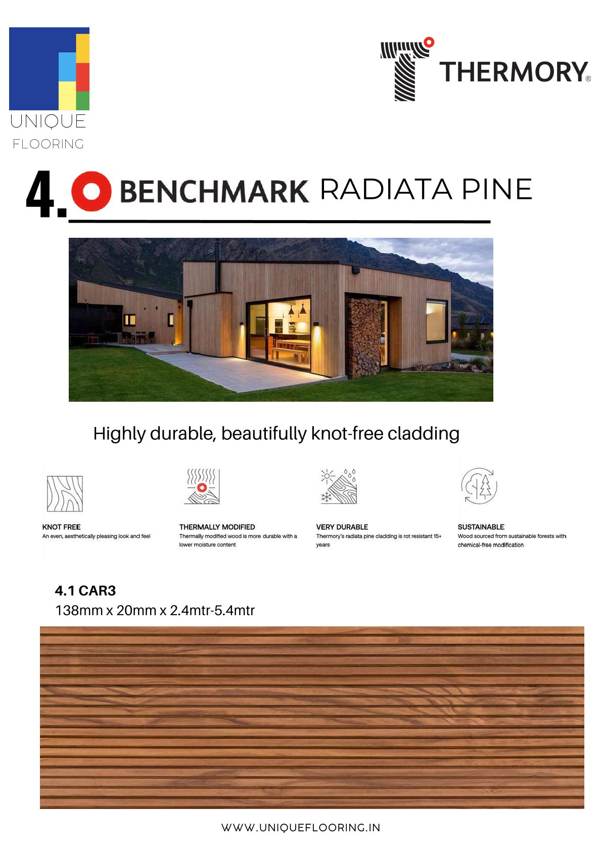 Benchmark Radiata Pine Thermory – Durable Wood