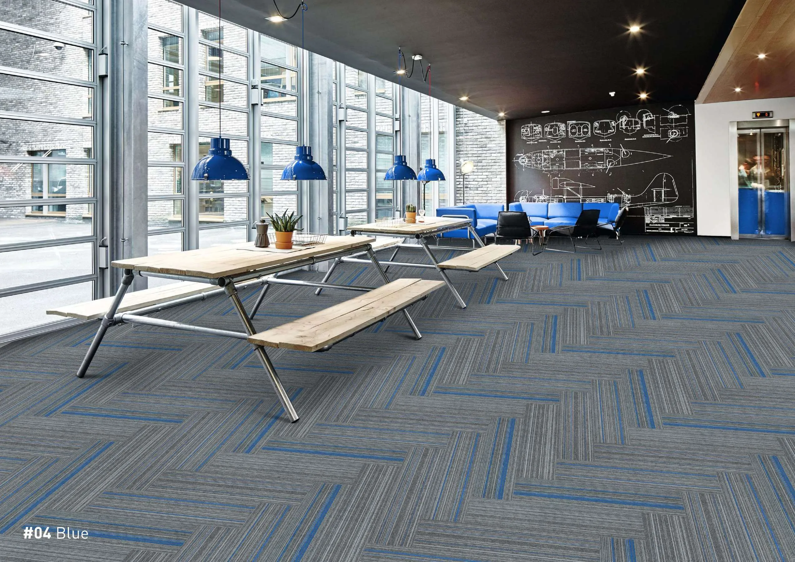 #04 Blue Florence Carpet Tile - Forest Carpet Series_E
