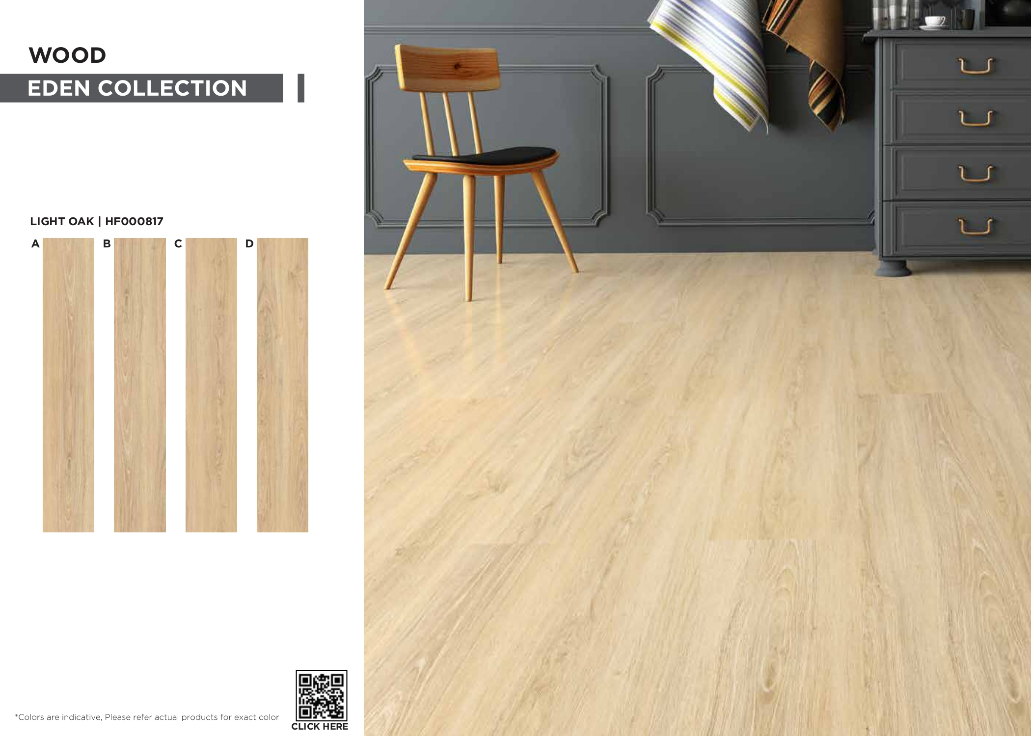 Eden Light Oak SPC Planks PVC Flooring