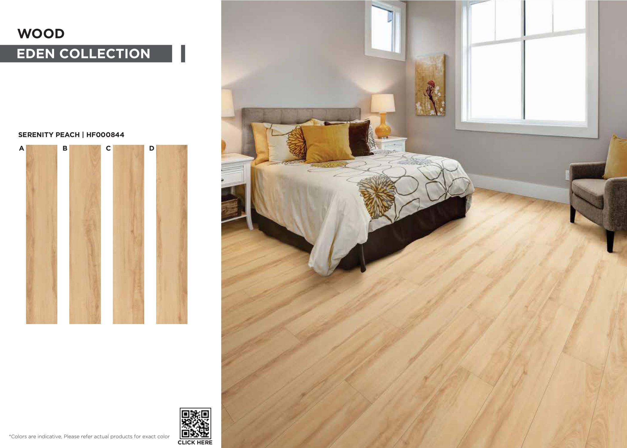 Eden Serenity Peach SPC Planks PVC Flooring