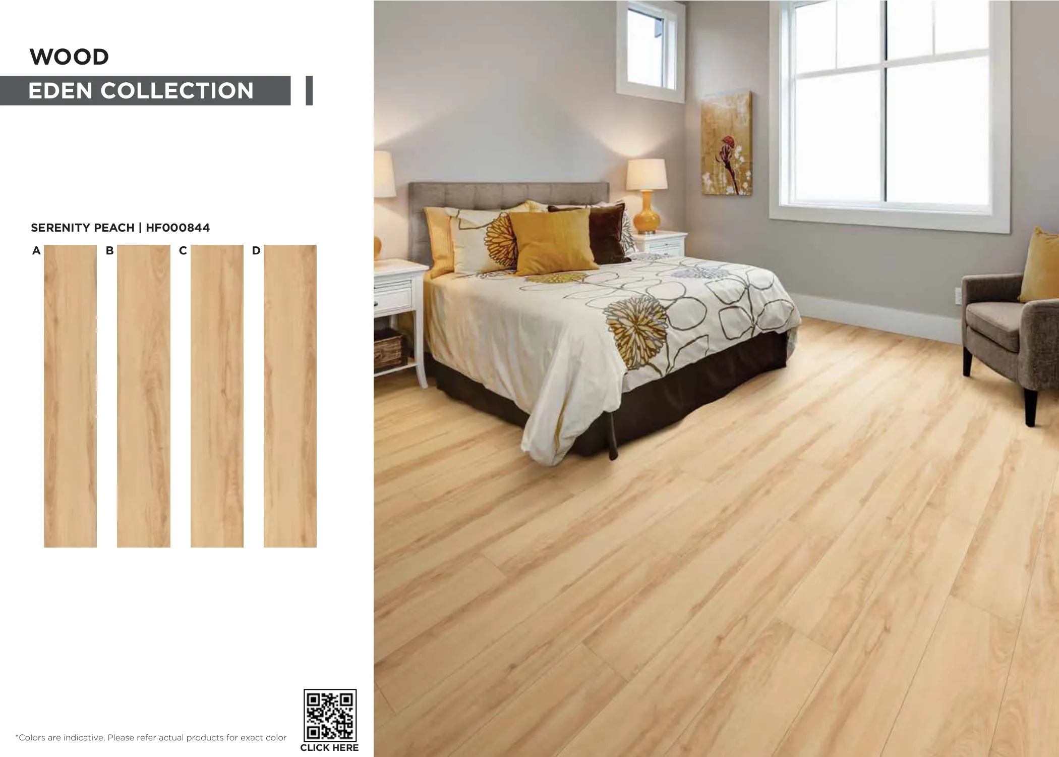 Eden Serenity Peach SPC Planks PVC Flooring