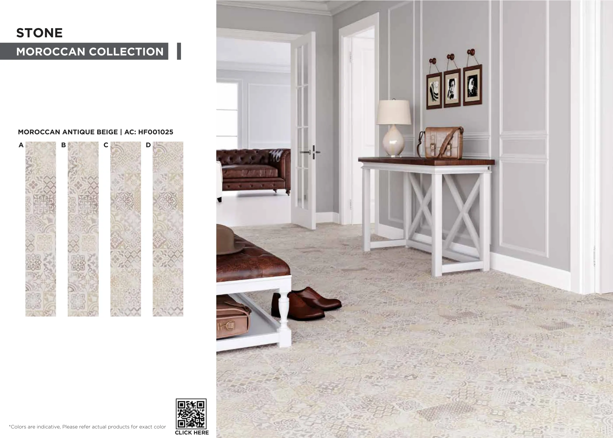 Moroccan Antique Beige SPC Planks PVC Flooring
