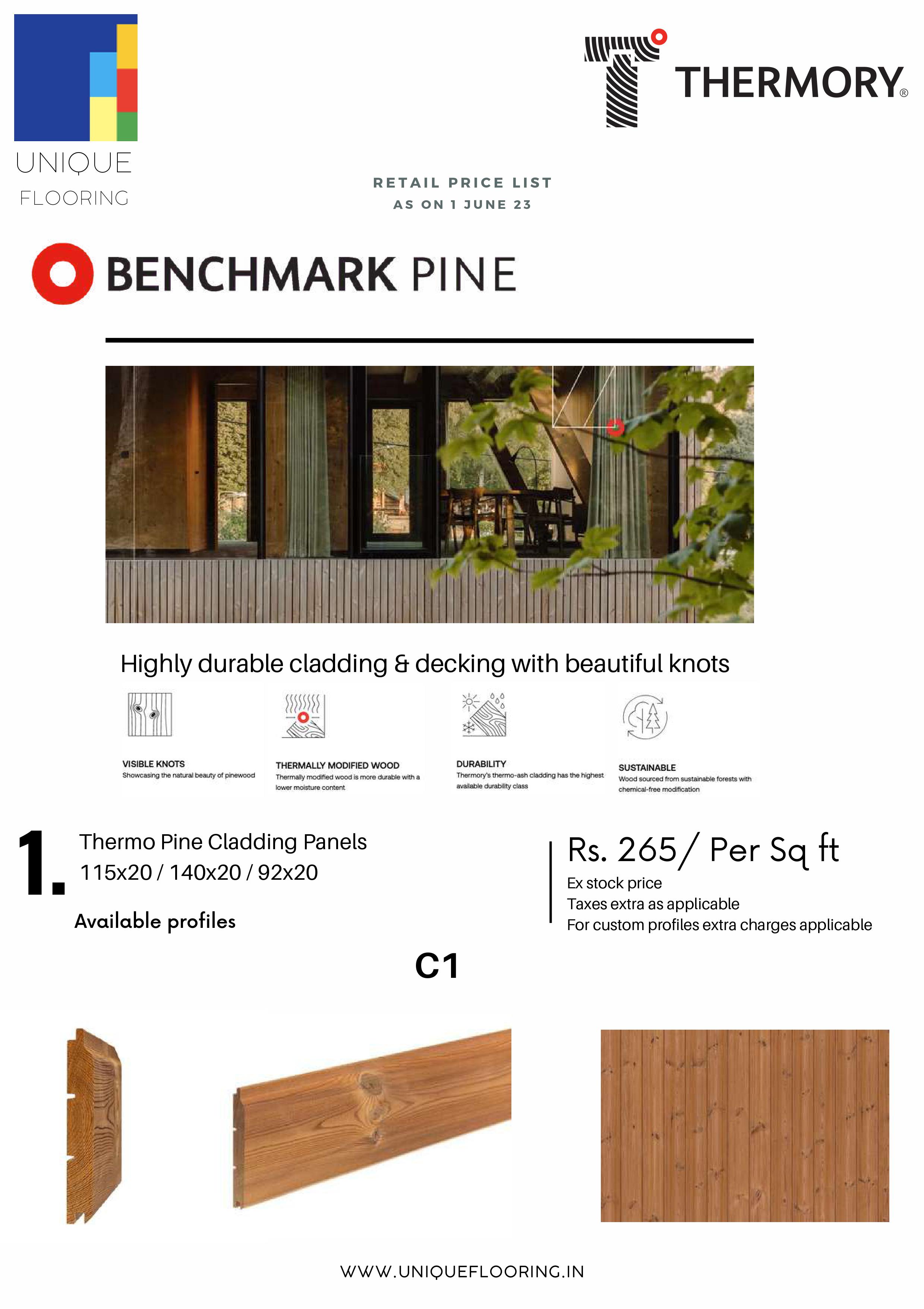 Thermo Pine Cladding Panels 115x20 / 140x20 / 92x20