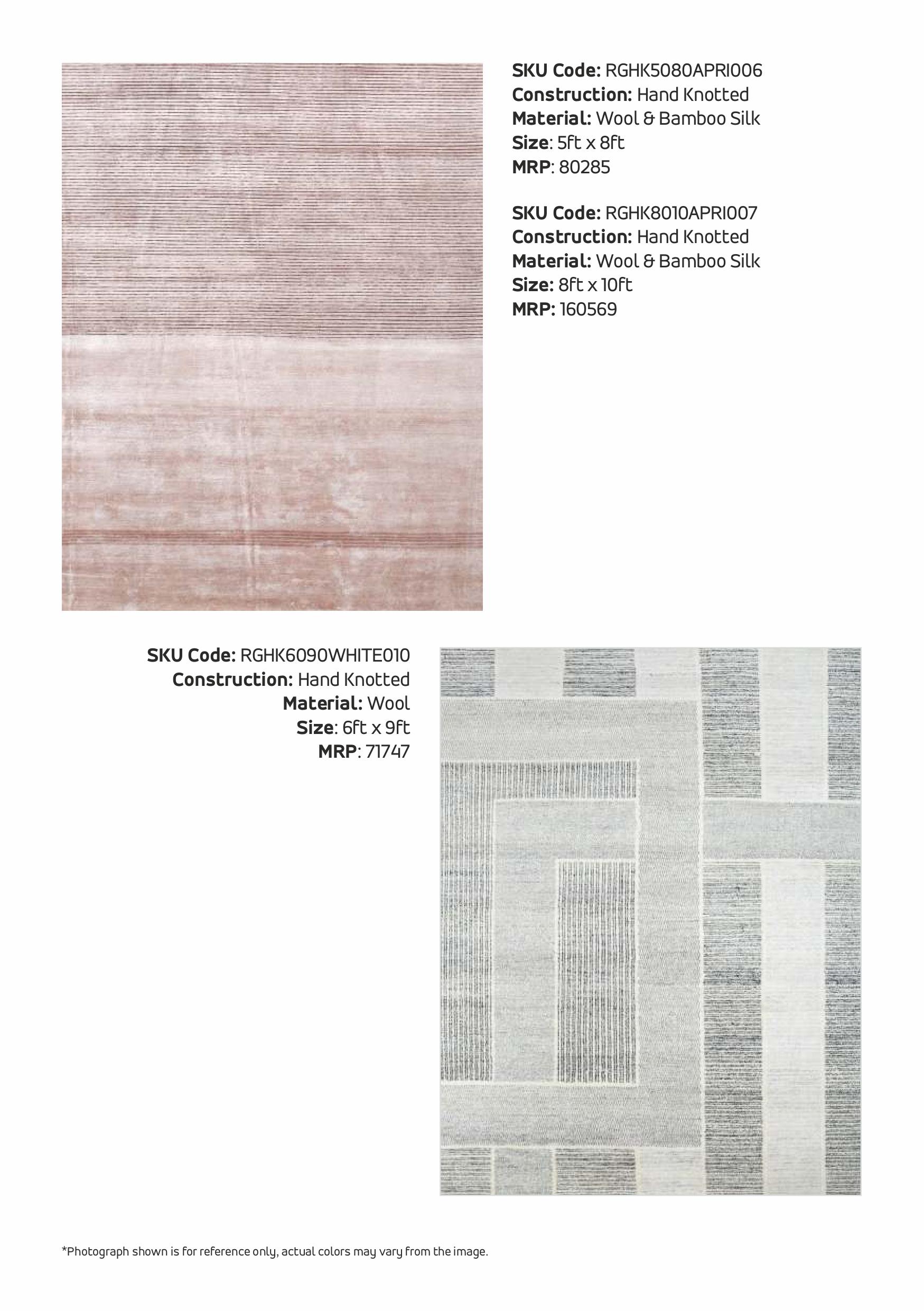 Luxurious Wool & Bamboo Silk Blend Rug - Soft & Durable