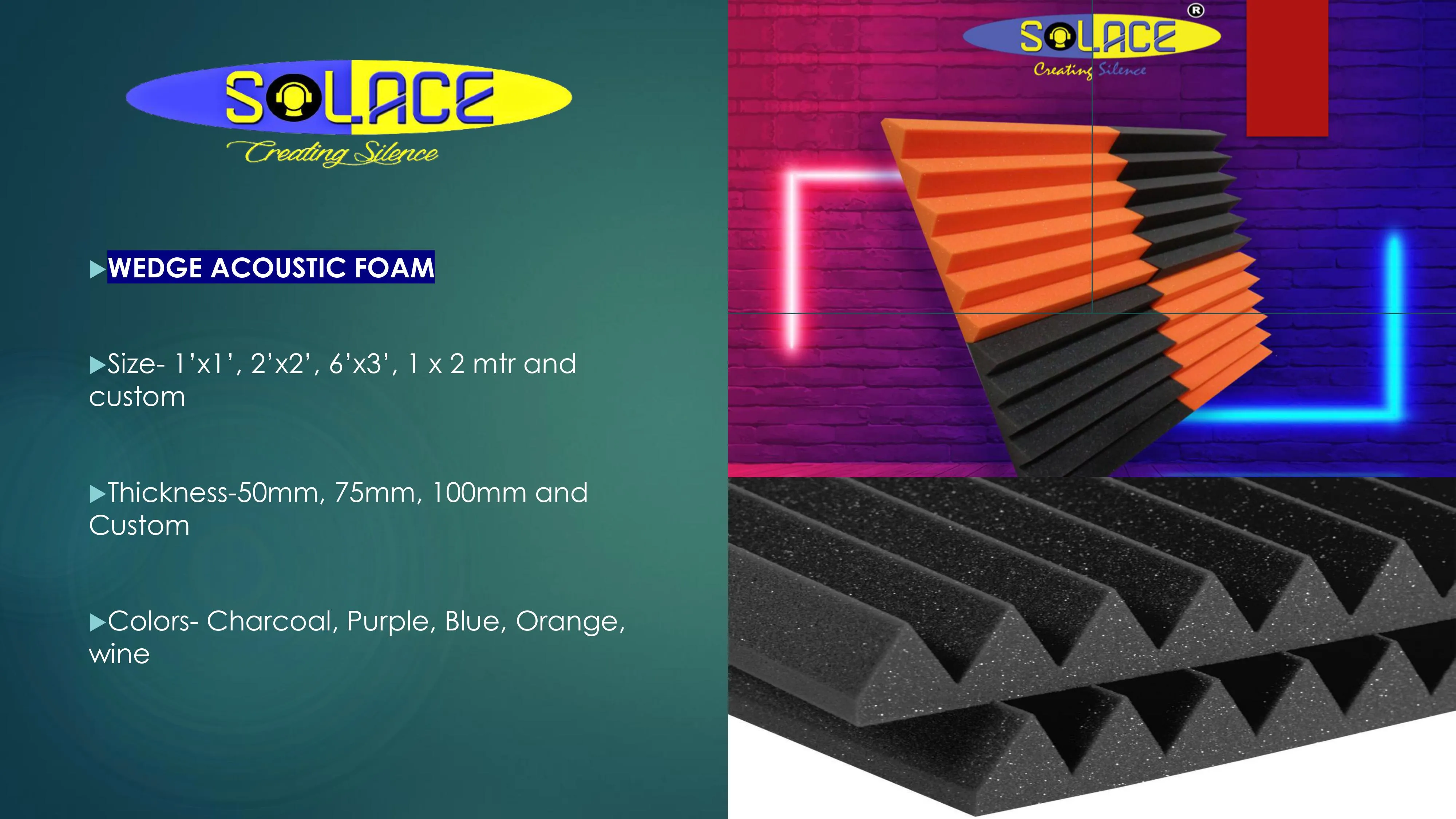 Sound Absorption Wedge Acoustic Foam - Enhance Your Audio