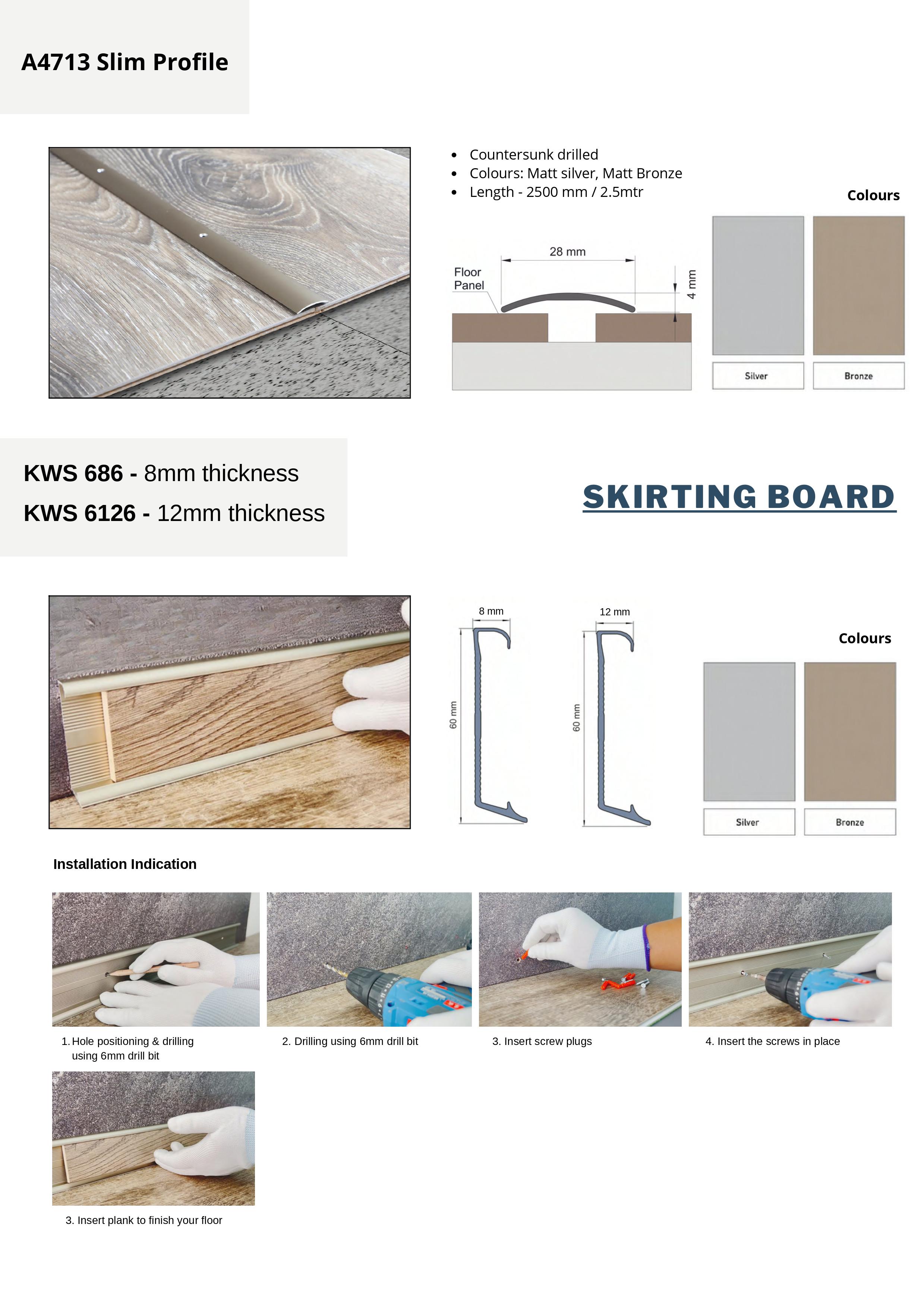 A4713 Slim Door Profile - Stylish and Durable Door Solution