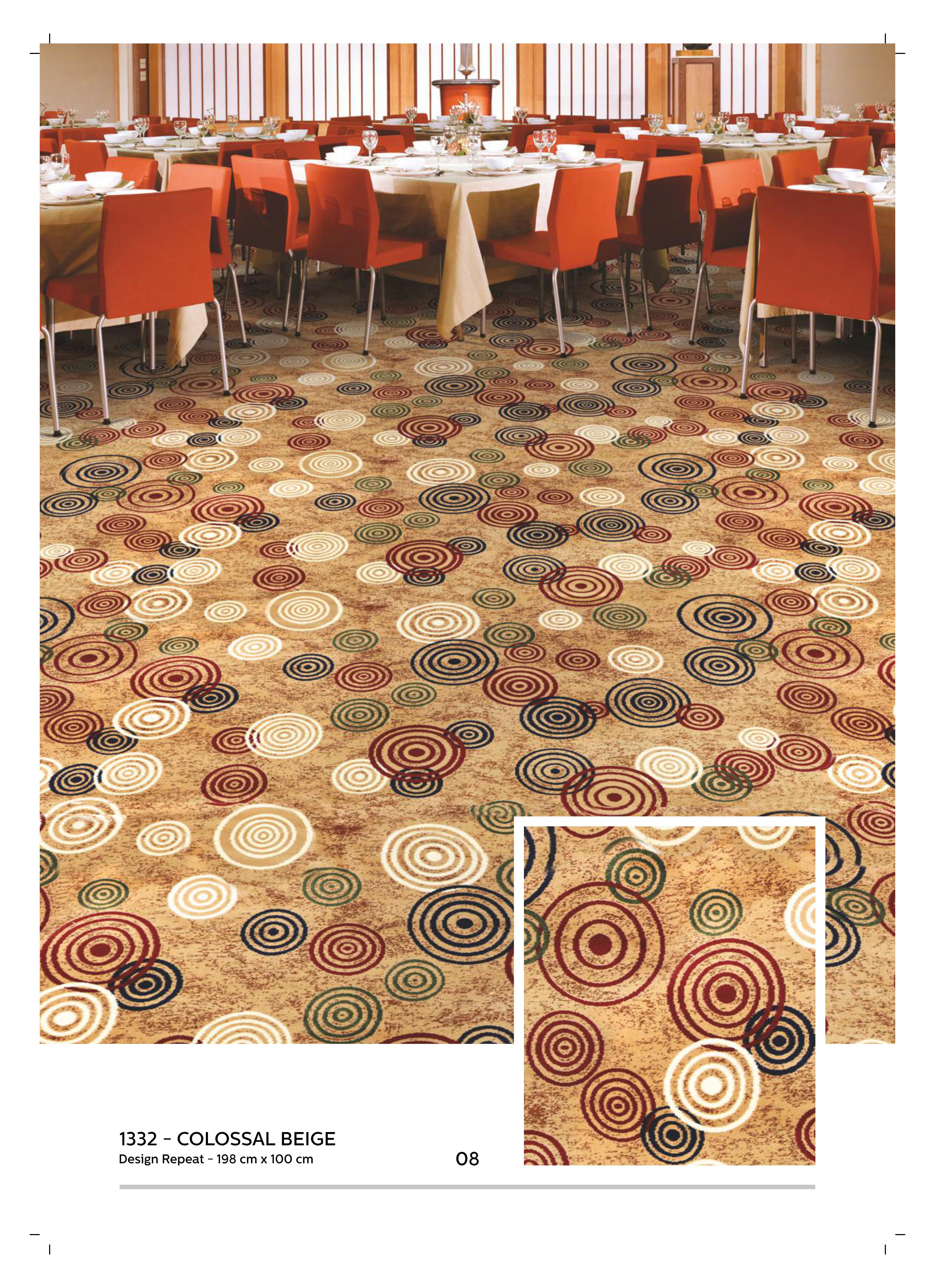 Colosal Beige Printed Carpet Rolls - Premium Quality Flooring