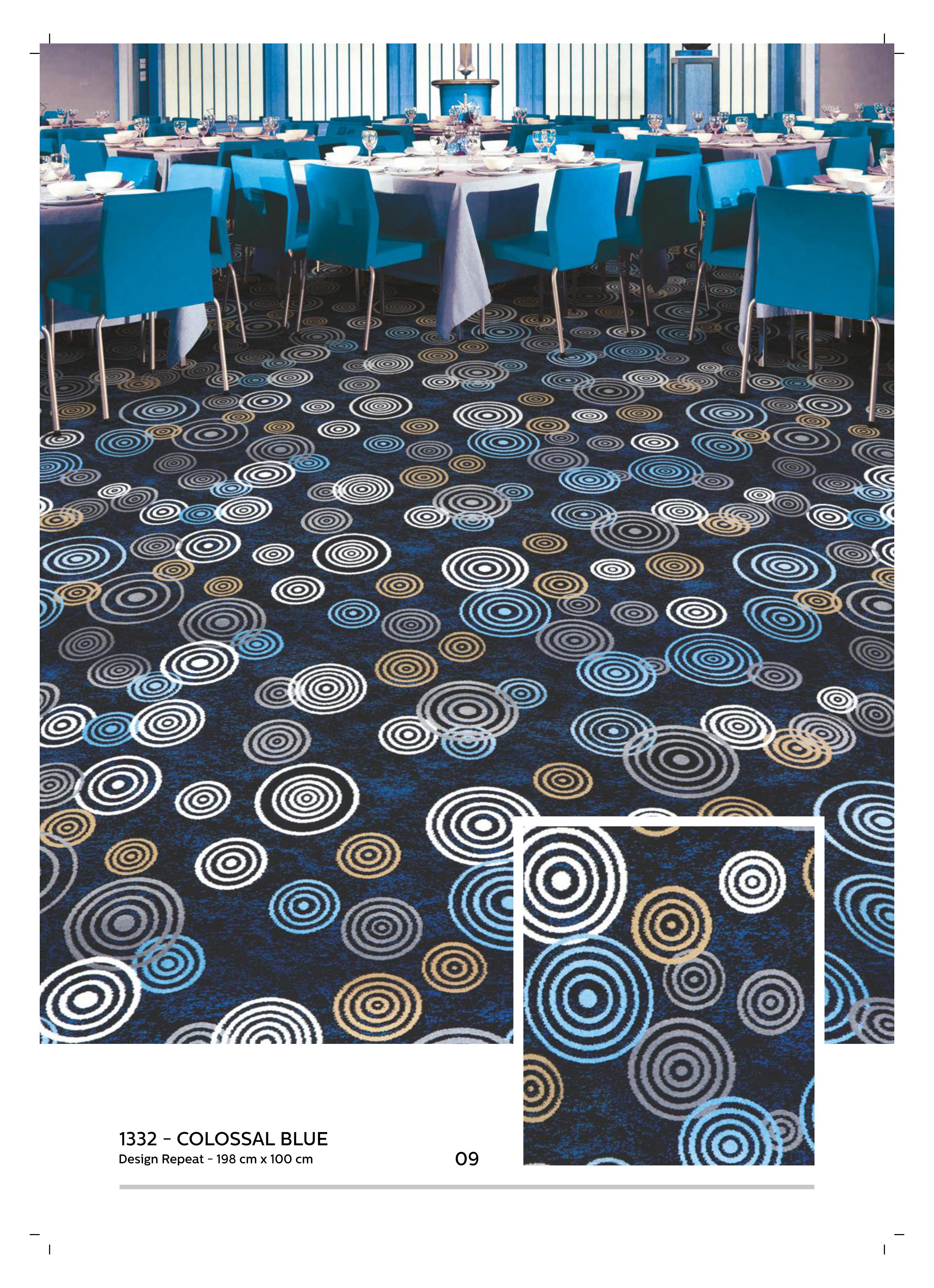 Colosal Blue PRINTED Carpet Rolls - High-Quality Flooring Solution