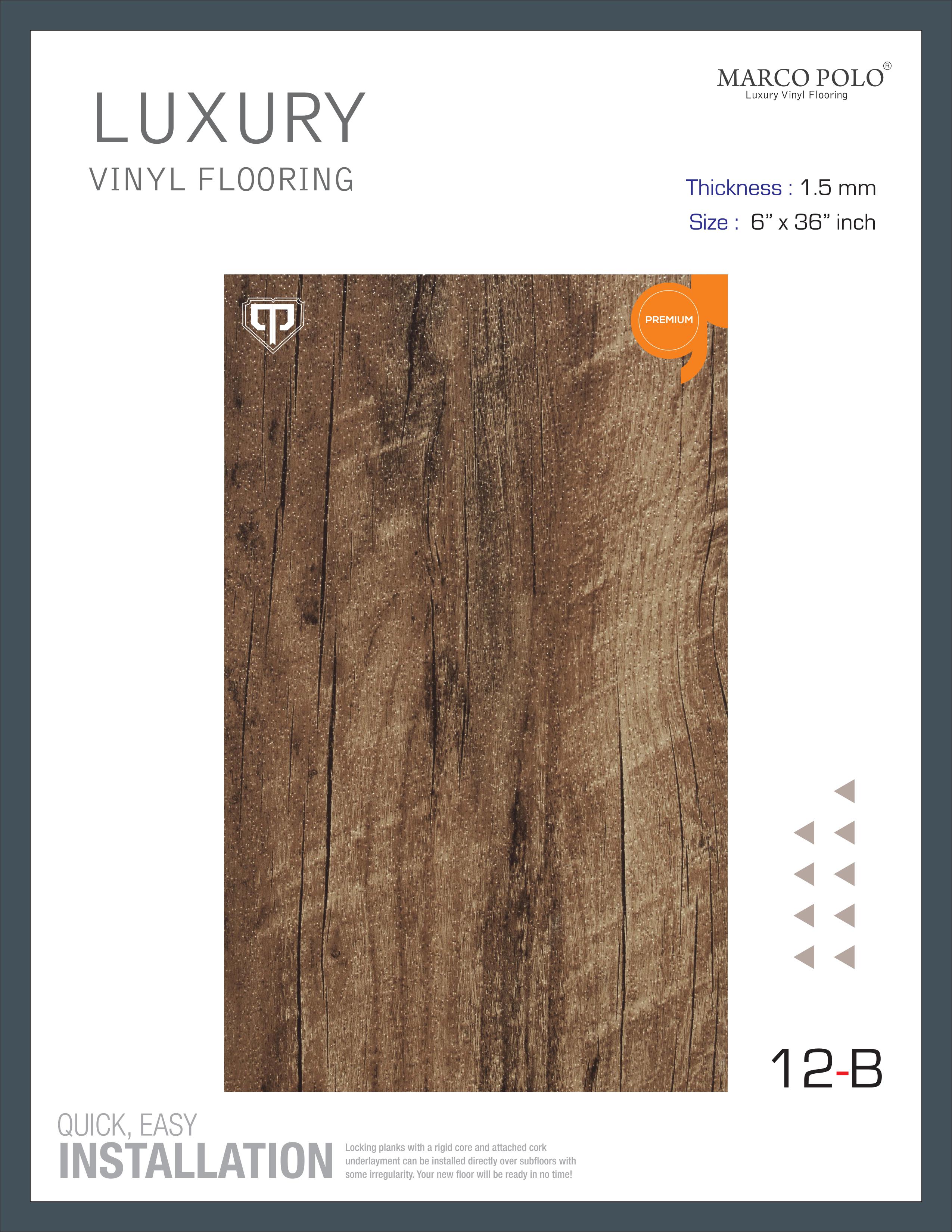 12-B Marcopolo PVC Plank Flooring - Premium Quality Flooring Solution